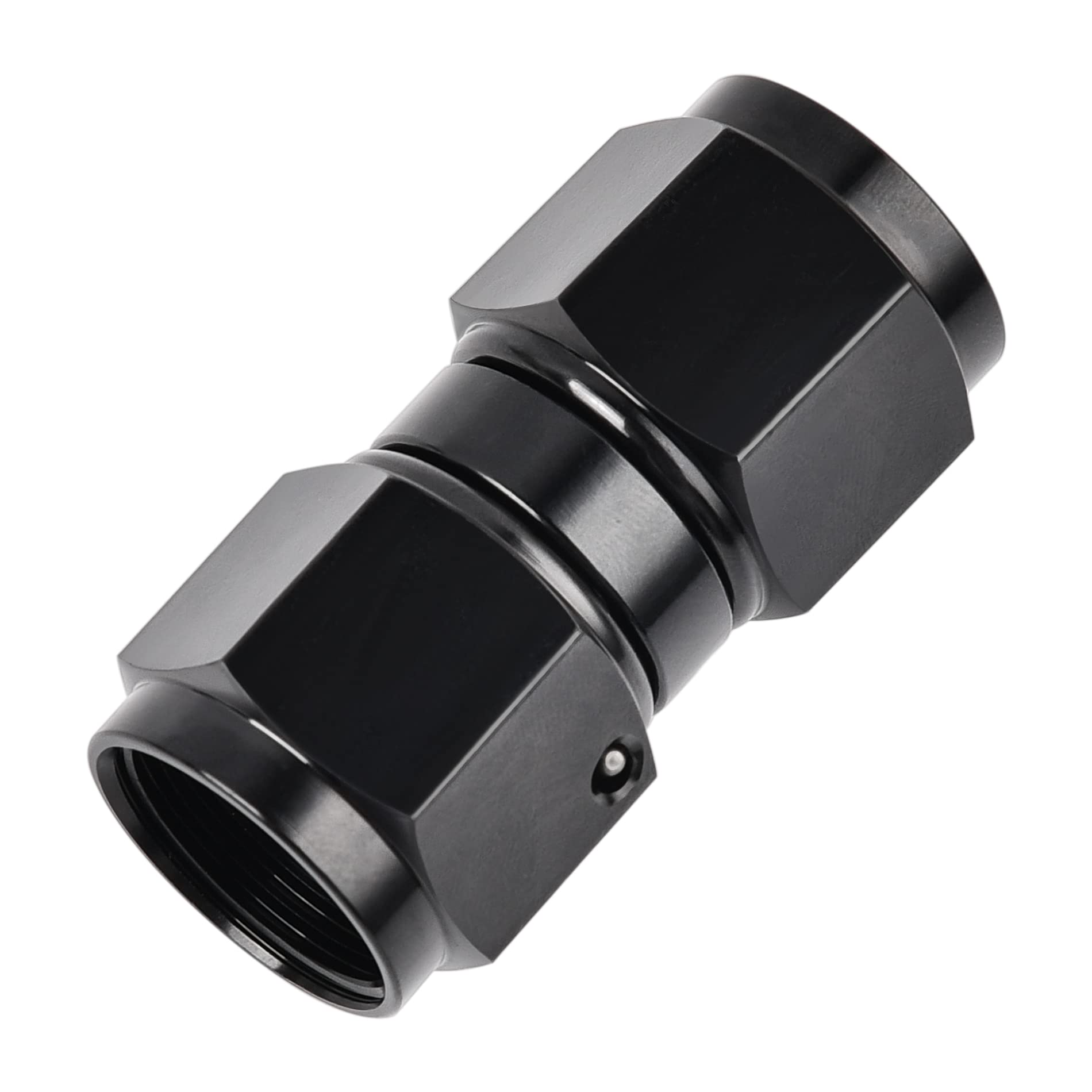 Evil Energy 12An Female To 12An Female Straight Swivel Coupler Union Fitting Adapter Aluminum Black