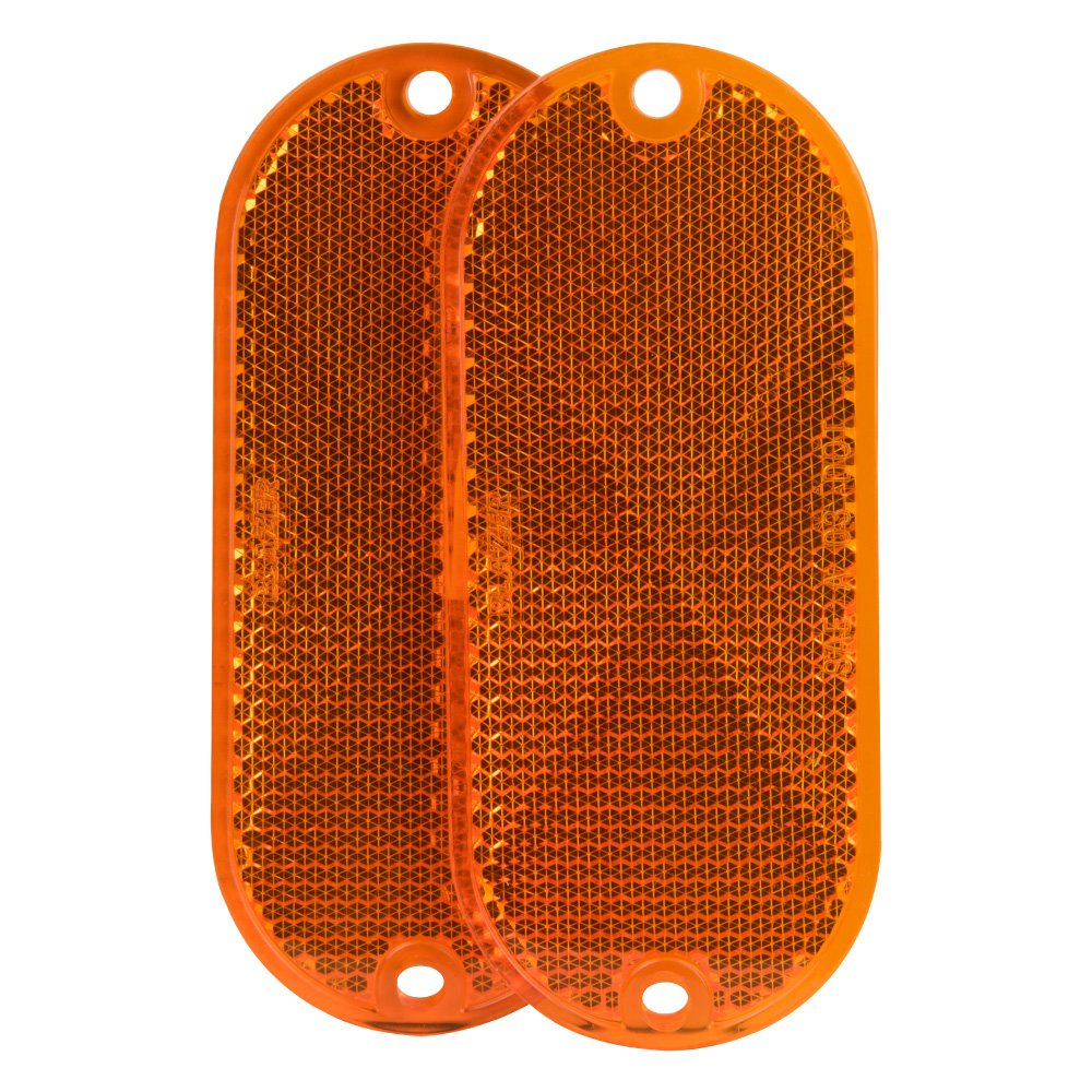Blazer International B278Saw Oblong Stick-On Reflectors, Amber, 2 Pack