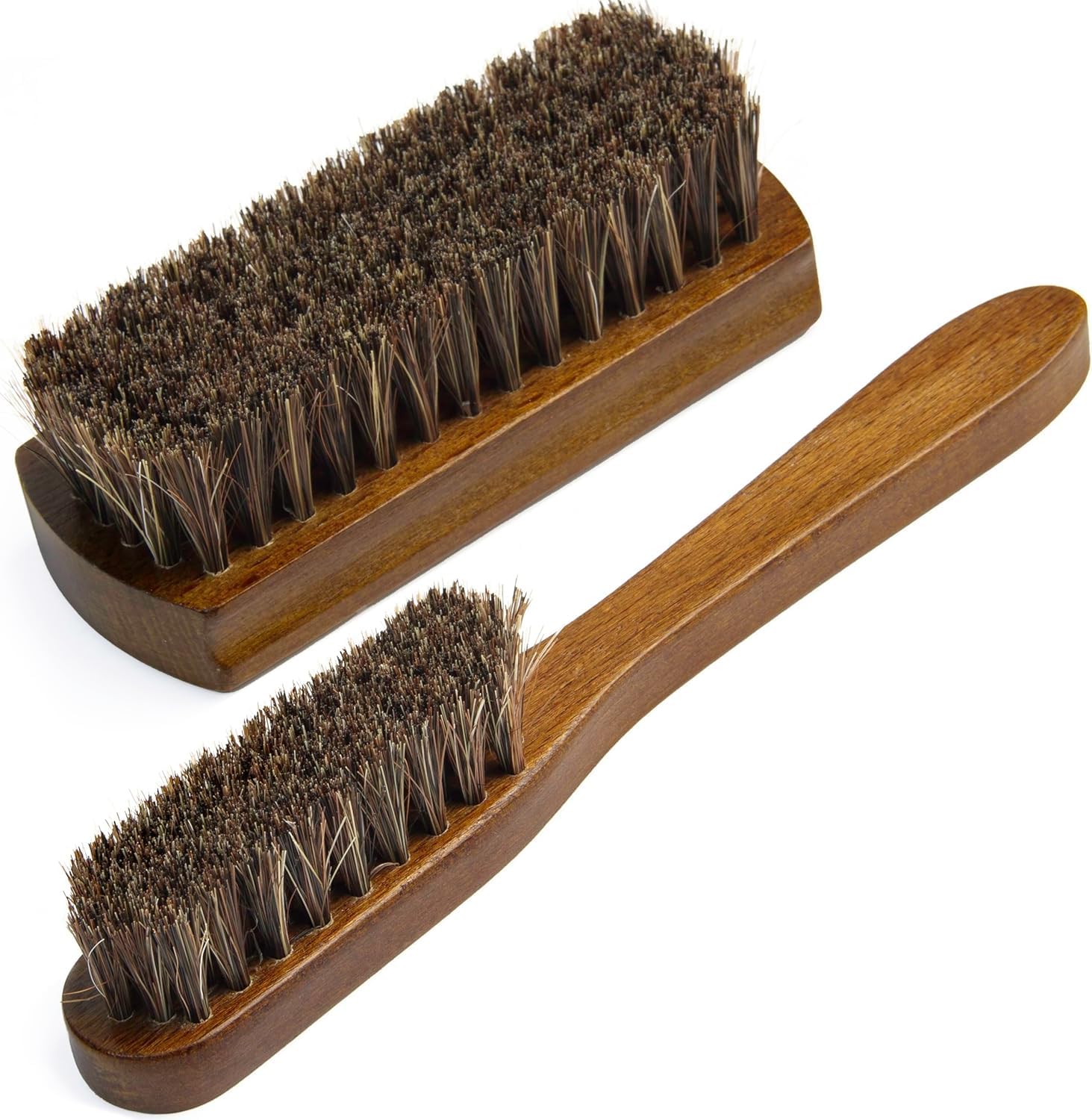 Takavu Leather & Upholstery Cleaning Brush Set, 100% Horse Hair Bristle, To Clean Car Seats & Leather Sofas, For Alcantara, Inte
