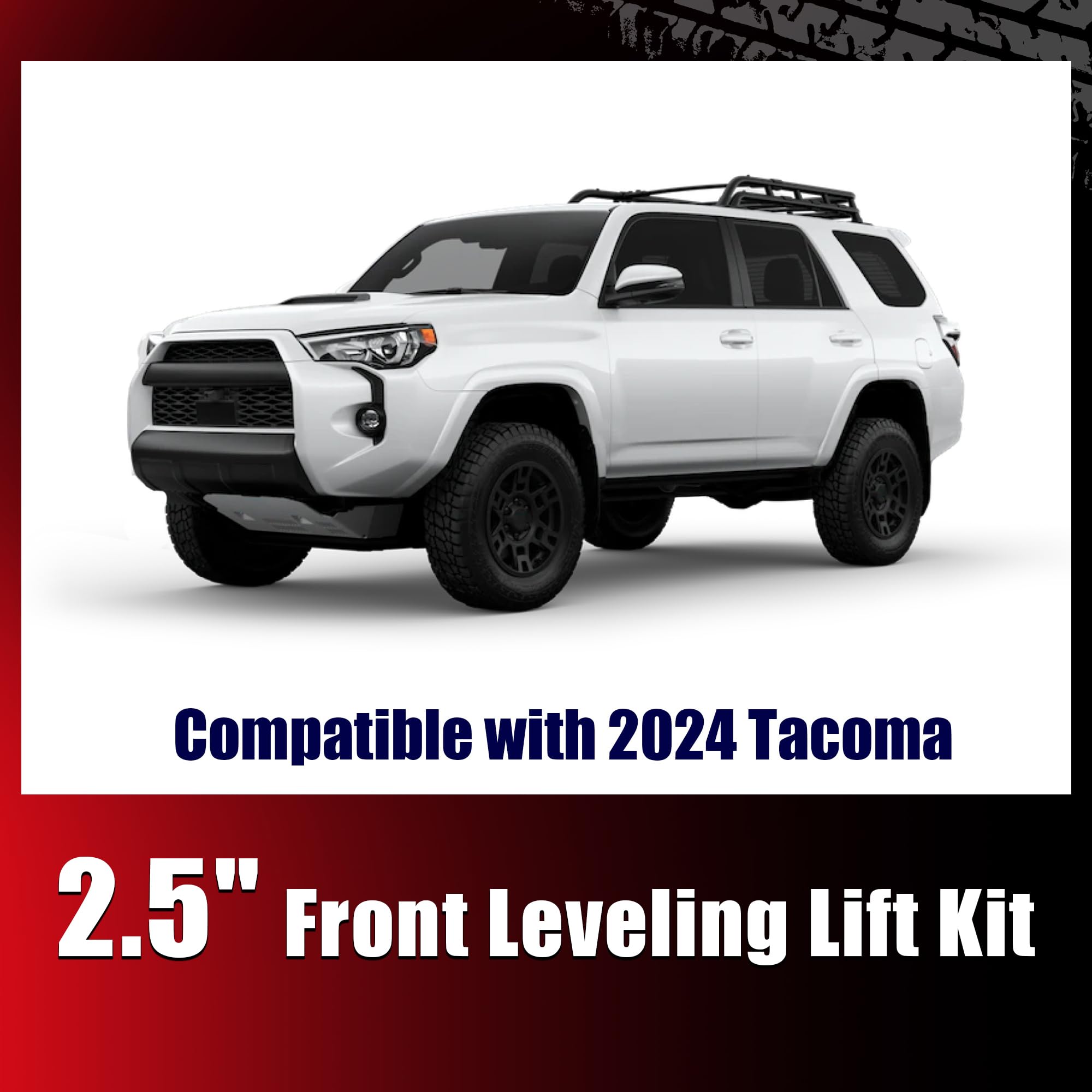 FLYCLE 2.5'' Front Leveling Lift Kit - Forged Strut Spacers for 2024 Tacoma 4Runner, Aluminum Material