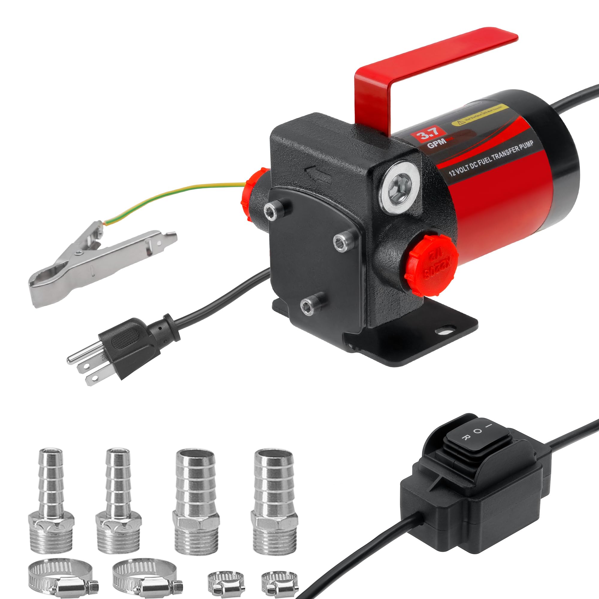 110V Ac Gasoline Fuel Pump, Self-Priming Fuel Transfer Pump, Reversible Pumping, Overheat Protection, Explosion-Proof, Suitable