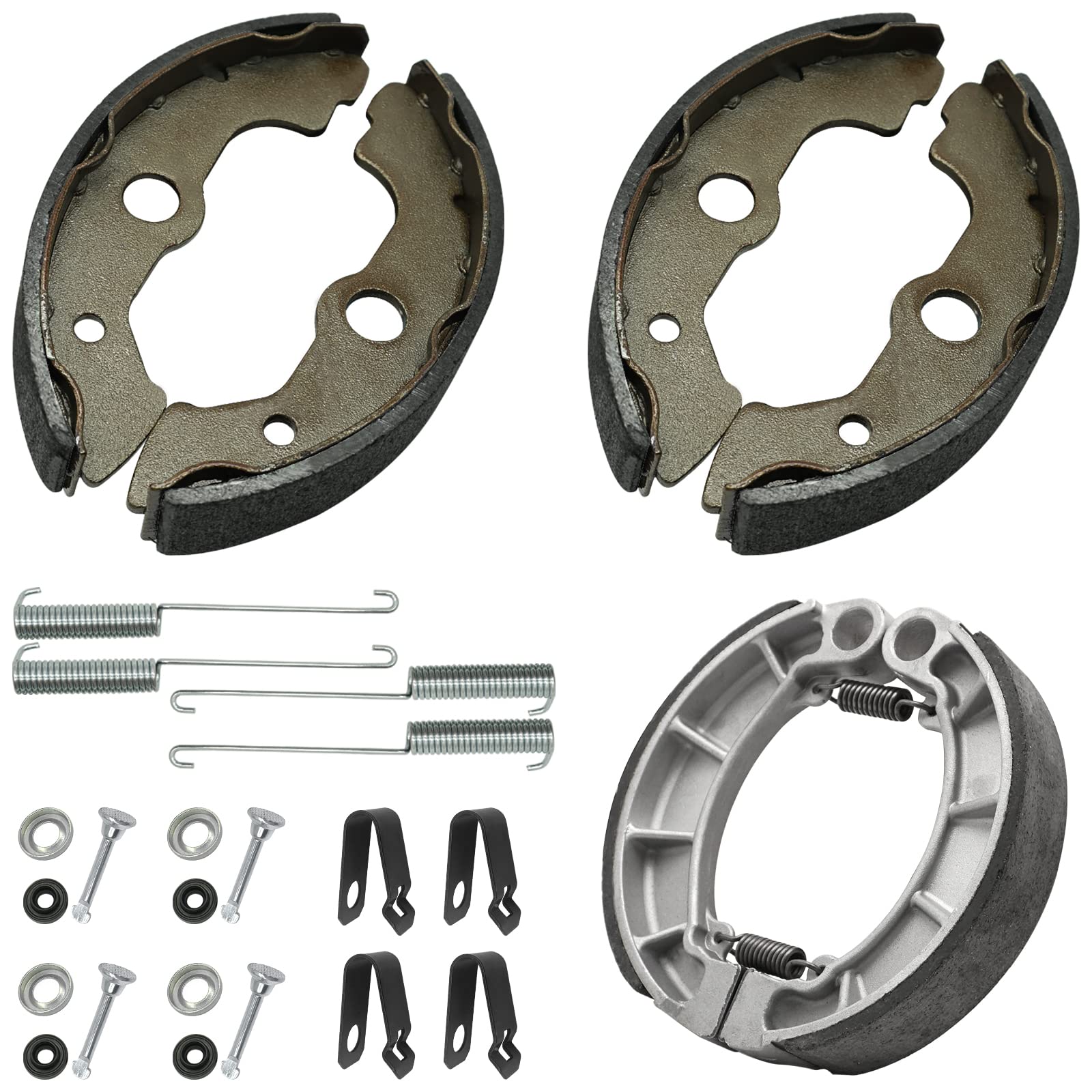Front & Rear Brake Shoes Kit for Honda Foreman 400 Foreman 450 Rancher 350 Rancher 400, OEM# 06450-HN5-671 45175-HC4-006 06430-H