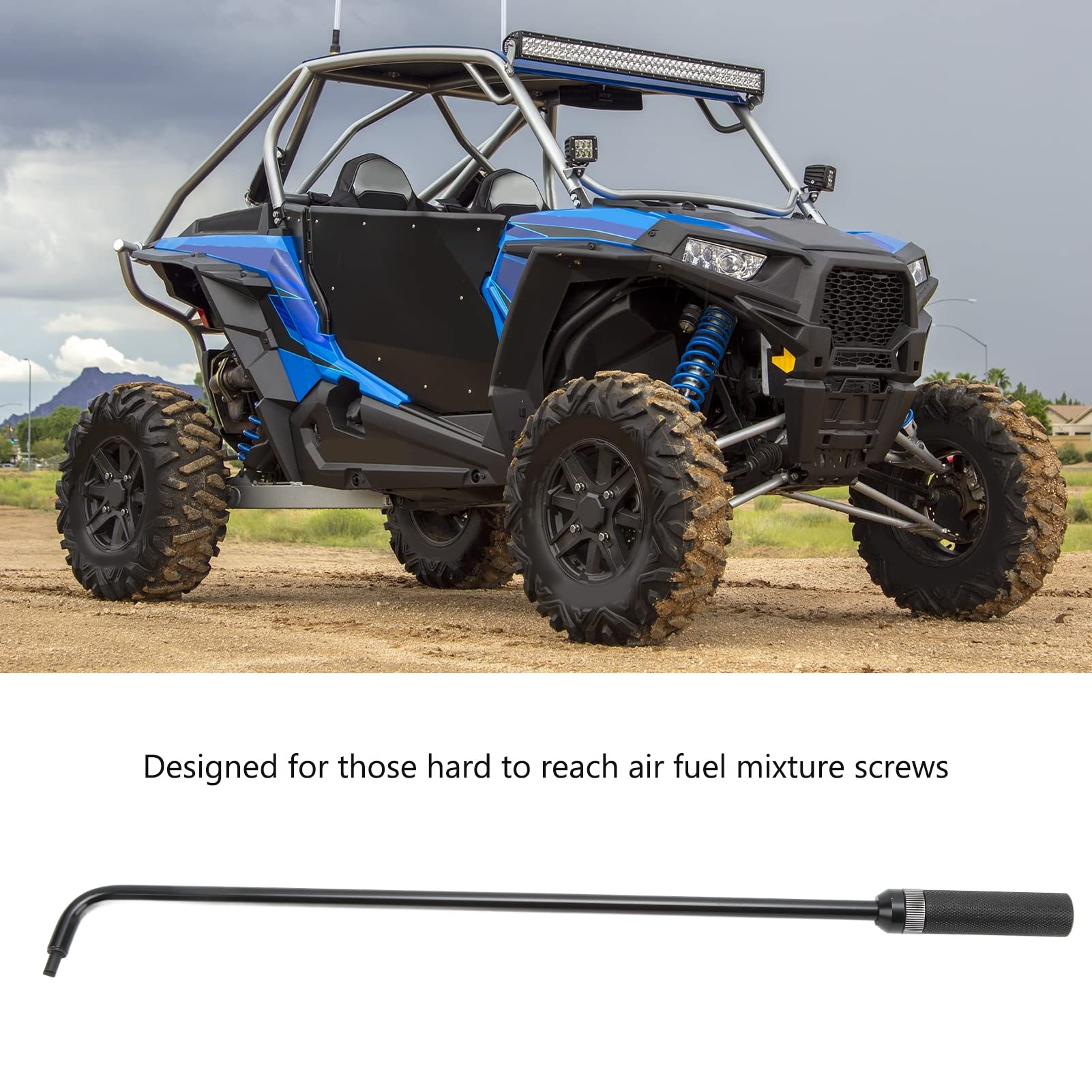 Pilot Screw Adjusting Tool, Carburetor Adjustment Screwdriver Tool, 16.34in 110 Angled Head Motorcycle Tool, for ATV, UTV, Snowm