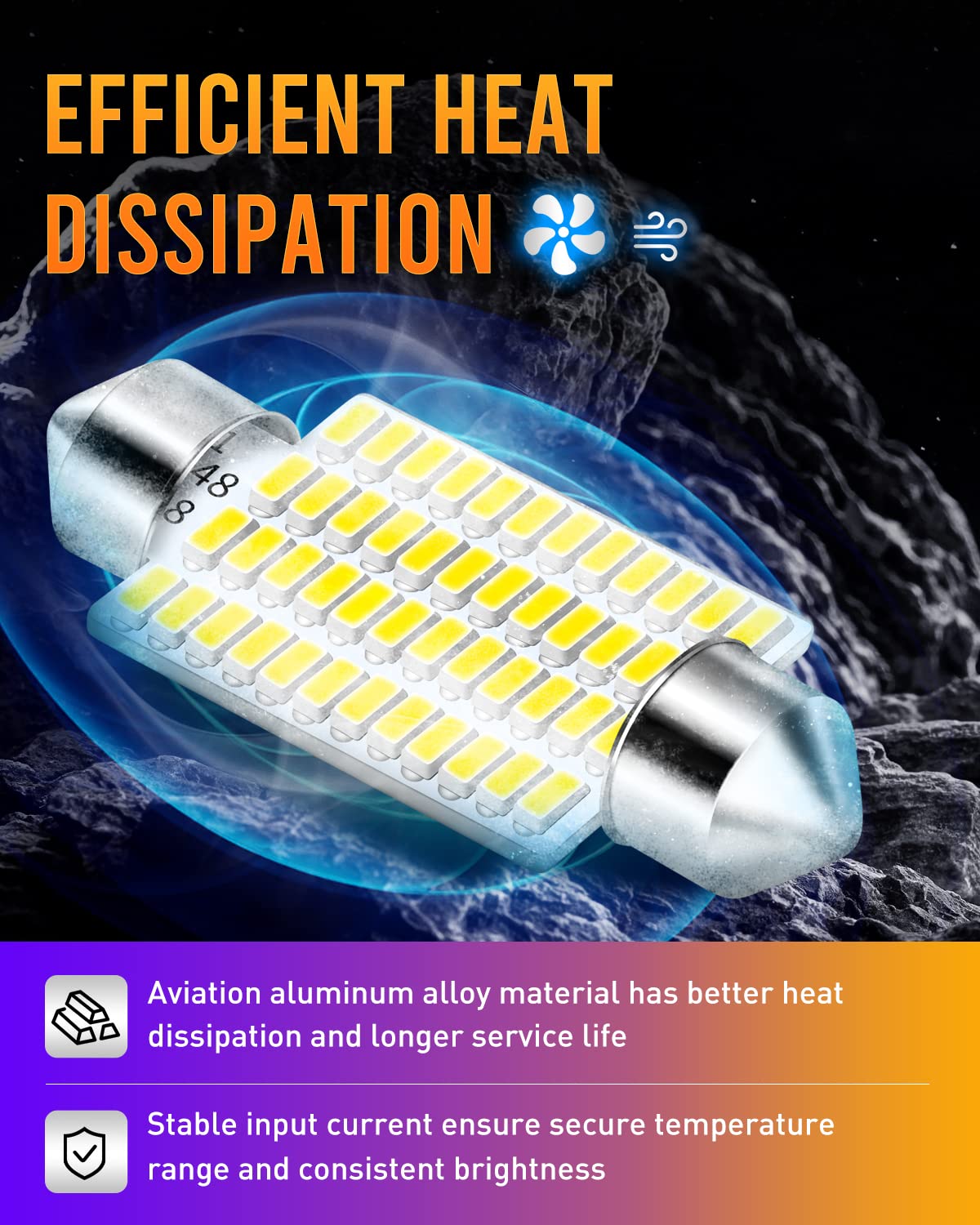 Luyed 578 211-2 Led Bulbs Warm White 570 Lumens Super Bright 48-Ex 3014 Chipsets 569 212-2 6413 Led Bulbs Used For Led Interior