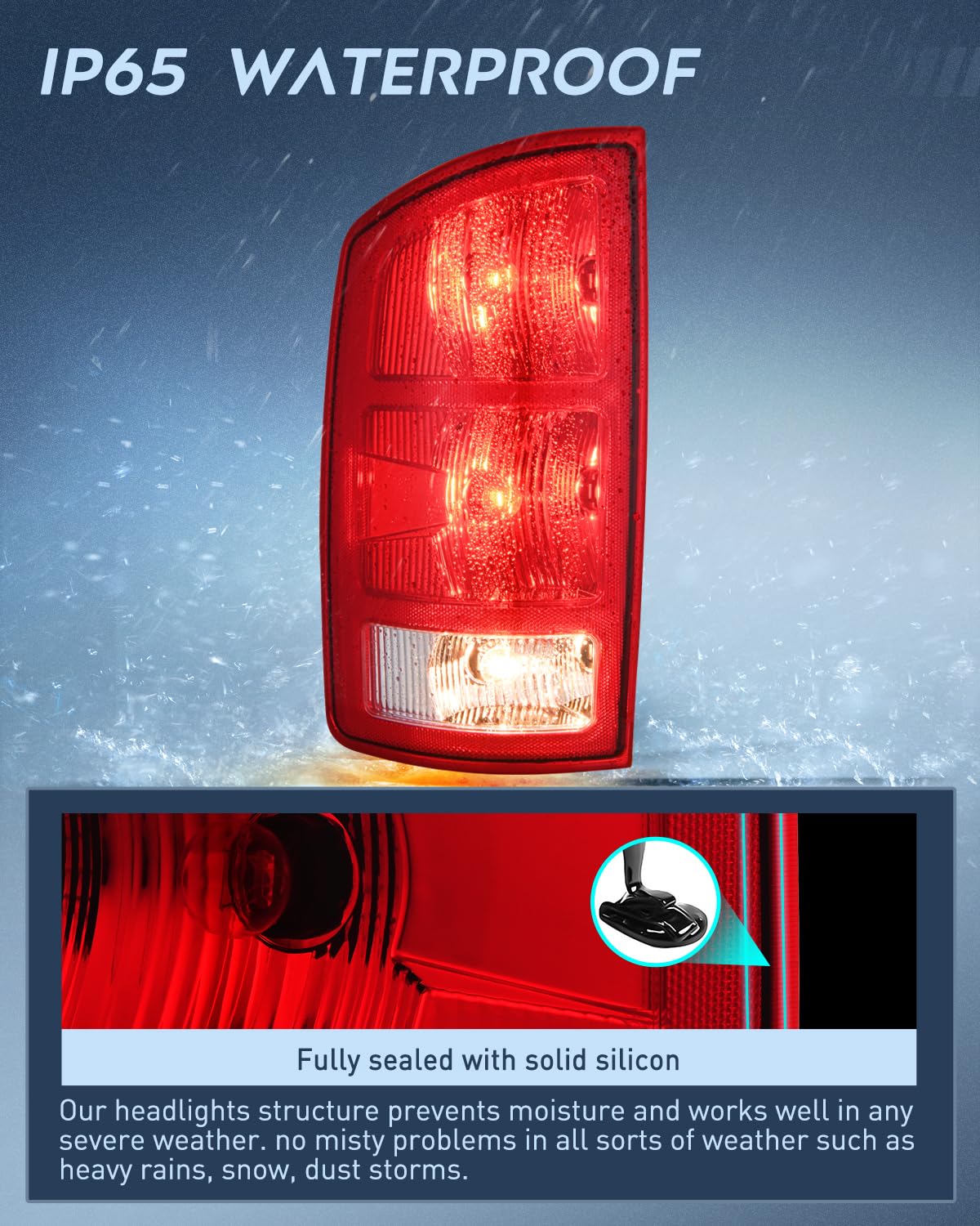 Nilight Taillight Assembly Compatible With 2002 2003 2004 2005 2006 Dodge Ram 1500 2500 3500 Rear Lamp Replacement Oe Style Driv