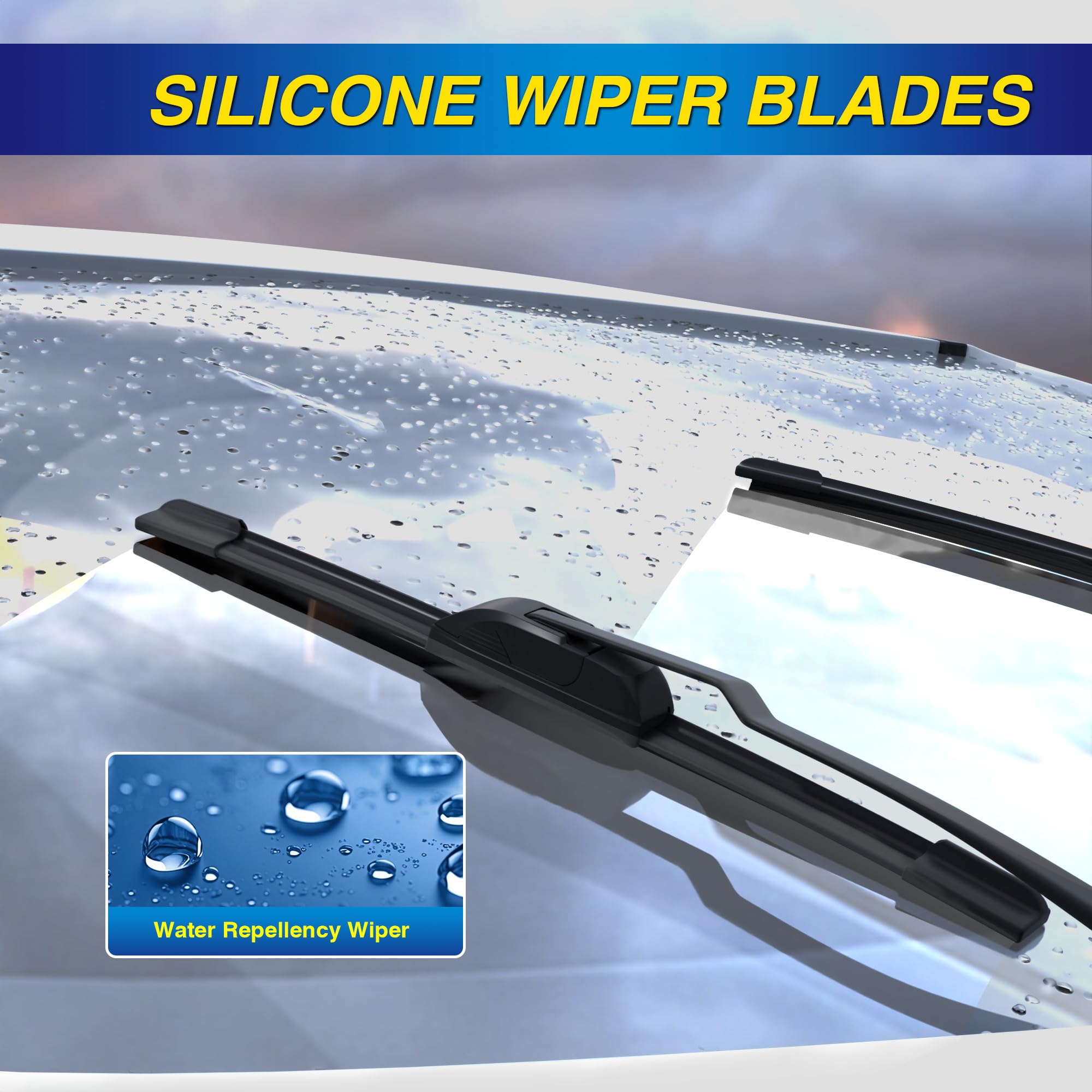 5 Plus Silicone Windshield Wipers Replacement For 2016-2022 Honda Hrv Hr-V Wiper Blades(Set Of 3),Automotive Replacement Windshi