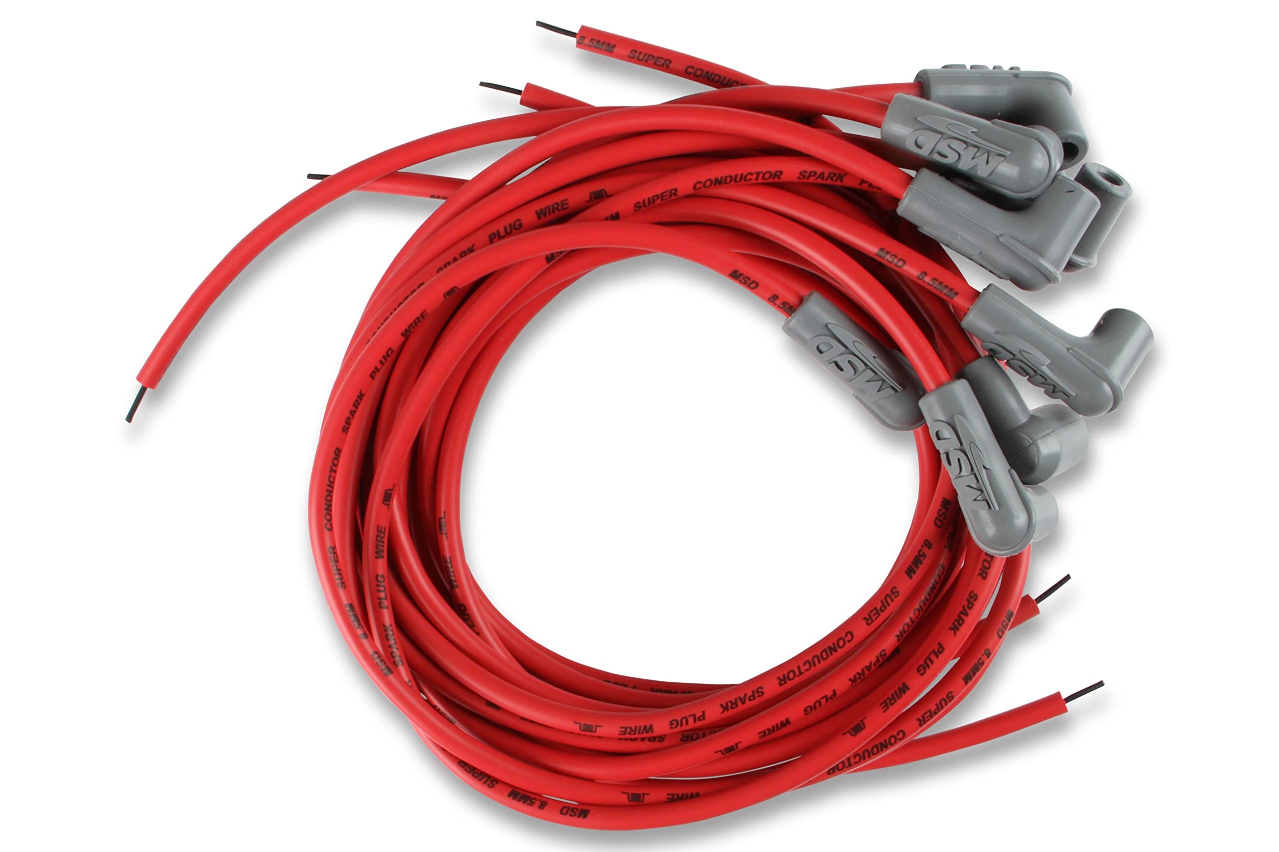 Msd 31239 Super Conductor Spark Plug Wire Set 8 Cyl 90°: Plug, Socket/Hei Cap