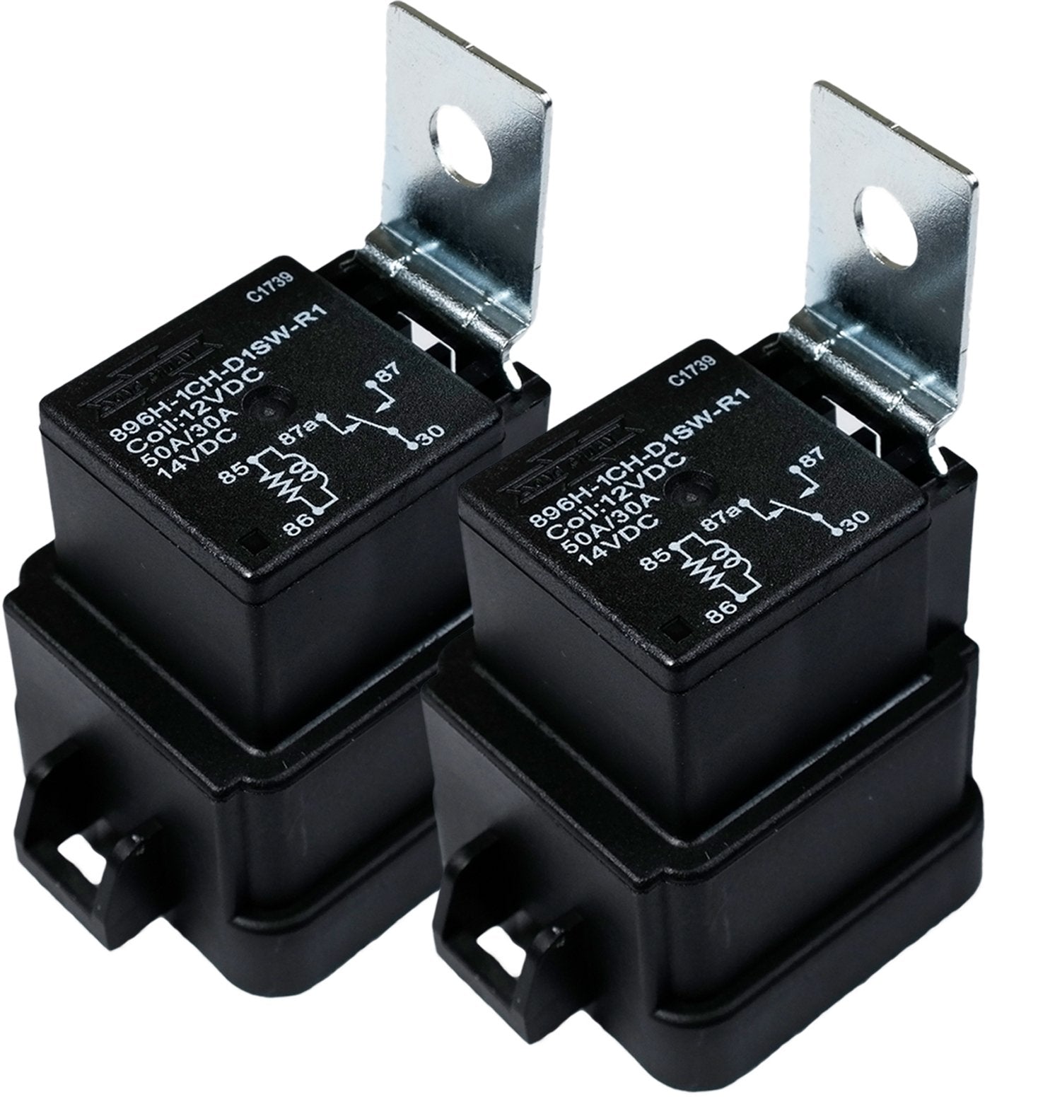 Song Chuan 896H-1CH-D1SW-R1, 12VDC, 50A 12VDC Automotive Relay, 12V Form 1C, Dust Cover Type, Skirted Cover Cover, Weather Proof
