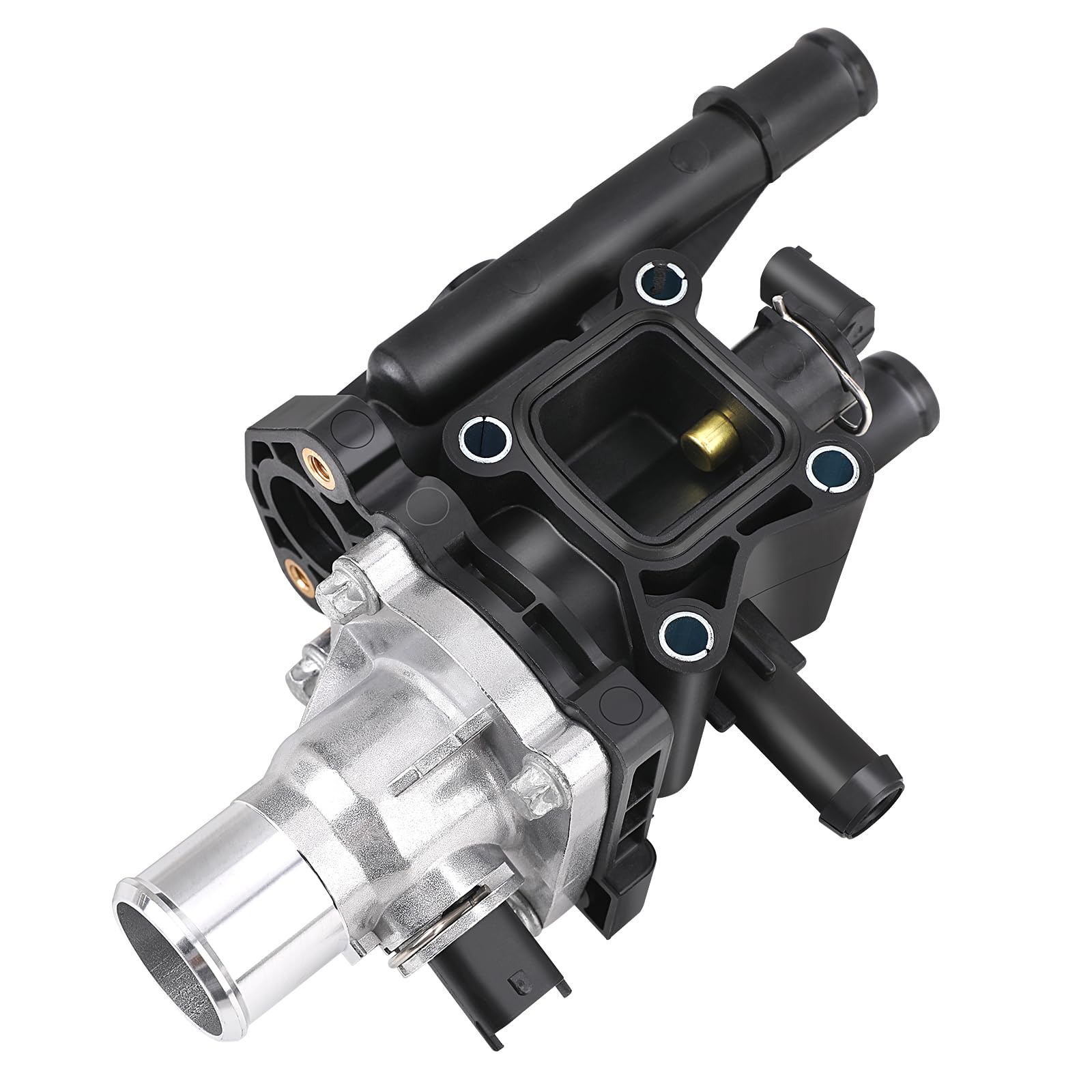 Thermostat Housing With Gasket & Sensor - Compatible With 1.8L & 1.6L 2011-2016 Chevy Cruze, 2012-2018 Chevy Sonic, 2013-2018 Chevy Trax - Replace 25199824, 25192228, 902-033,15-81816