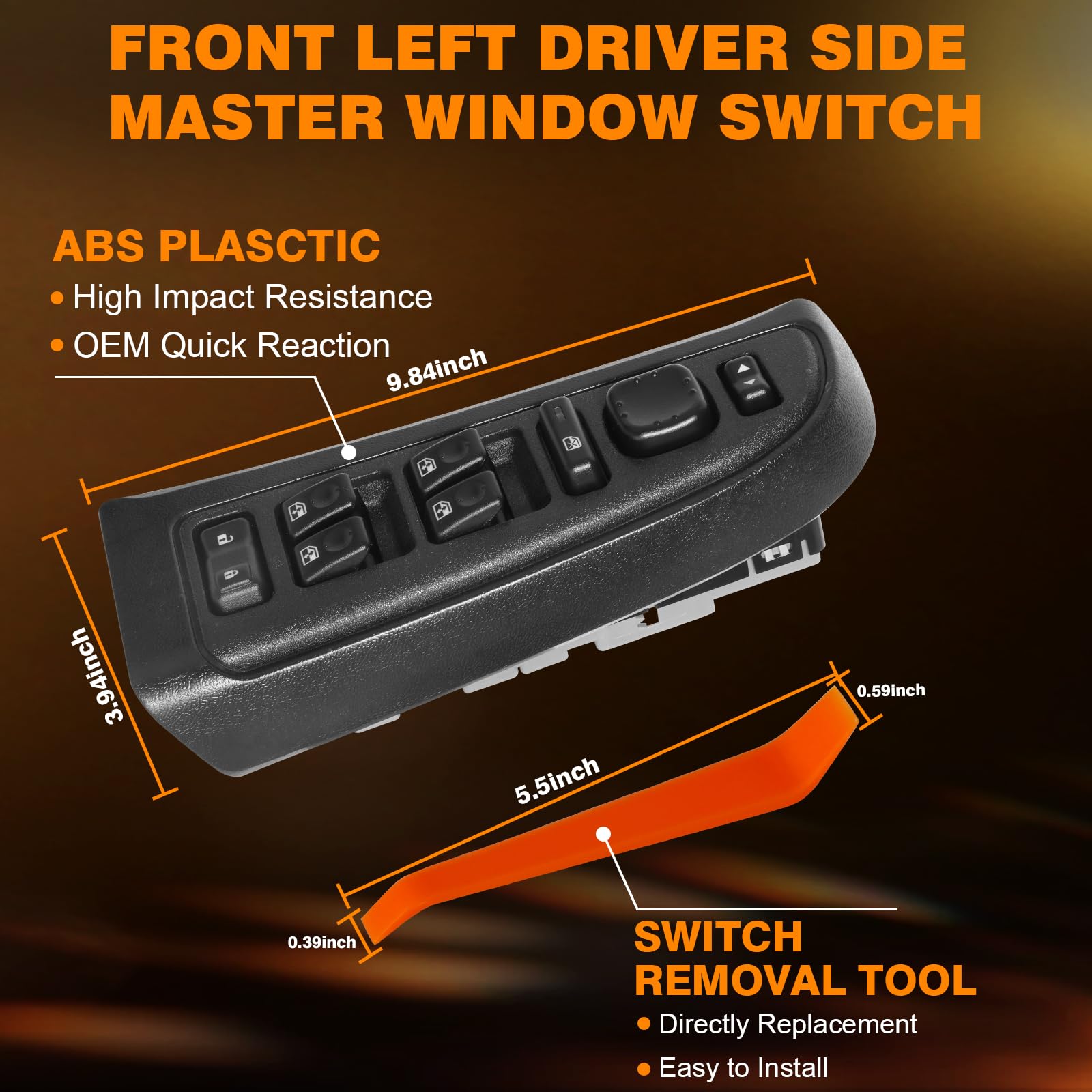 NSDXCT 15883323 Master Power Window Switch Driver Side, Fit 2003-2007 For Chevy Silverado Avalanche Tahoe For GMC Sierra Yukon 1