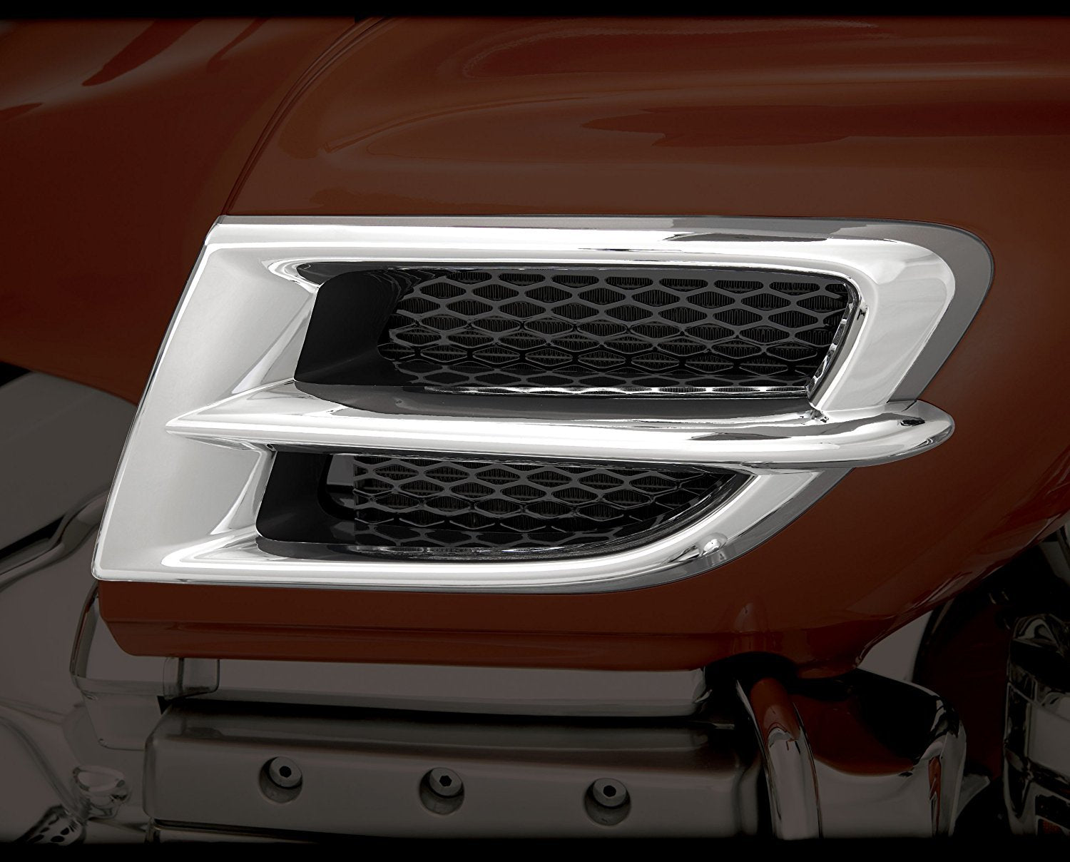 Show Chrome 52-682 Chrome Motorcycle Side Fairing Accent For Honda Goldwing GL1800 2001-2010