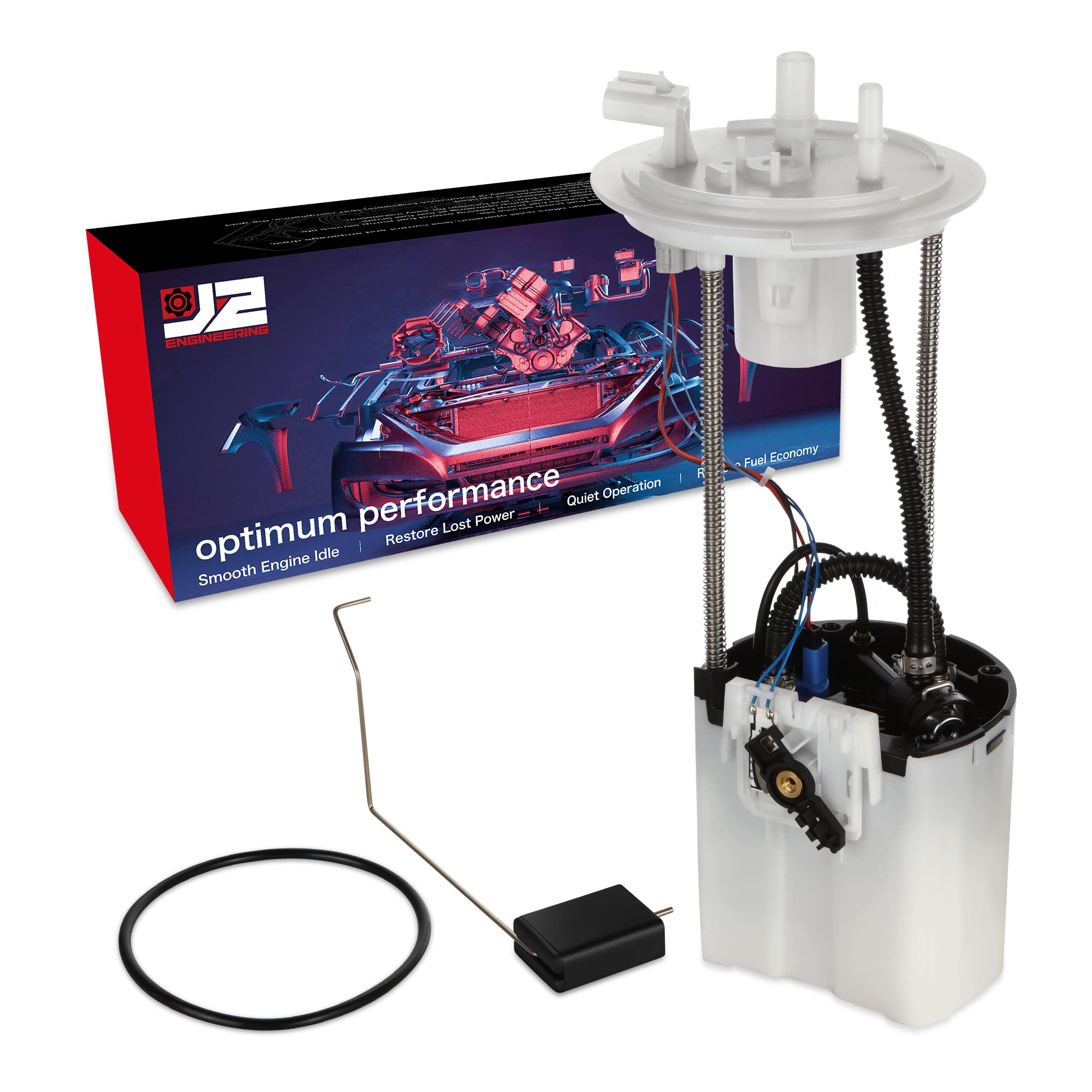 J2 Engineering Electric Fuel Pump Module Assembly Compatible with 09-14 F150 w/Extended Range Fuel Tank, J2-FPM-0004