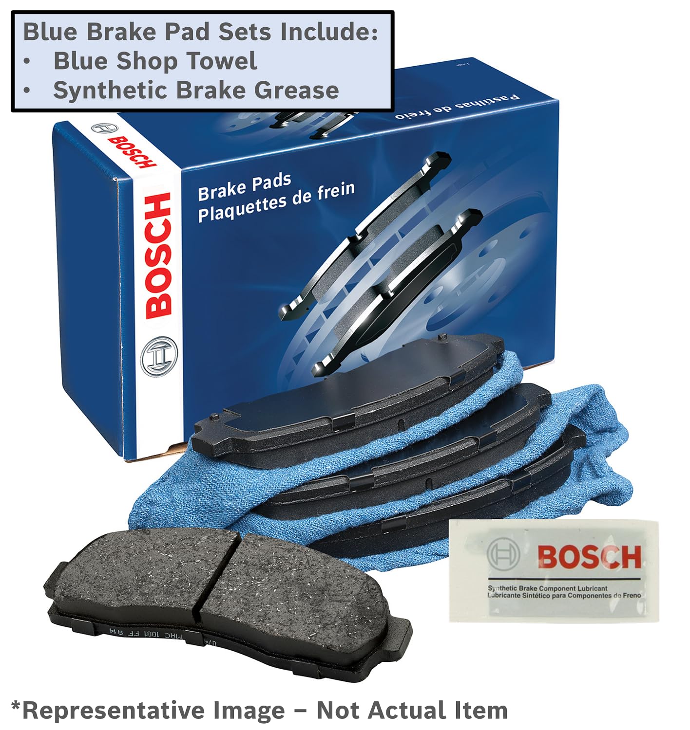 BOSCH BE1336 Blue Ceramic Disc Brake Pad Set - Compatible with Select Dodge Journey; Honda Accord; REAR