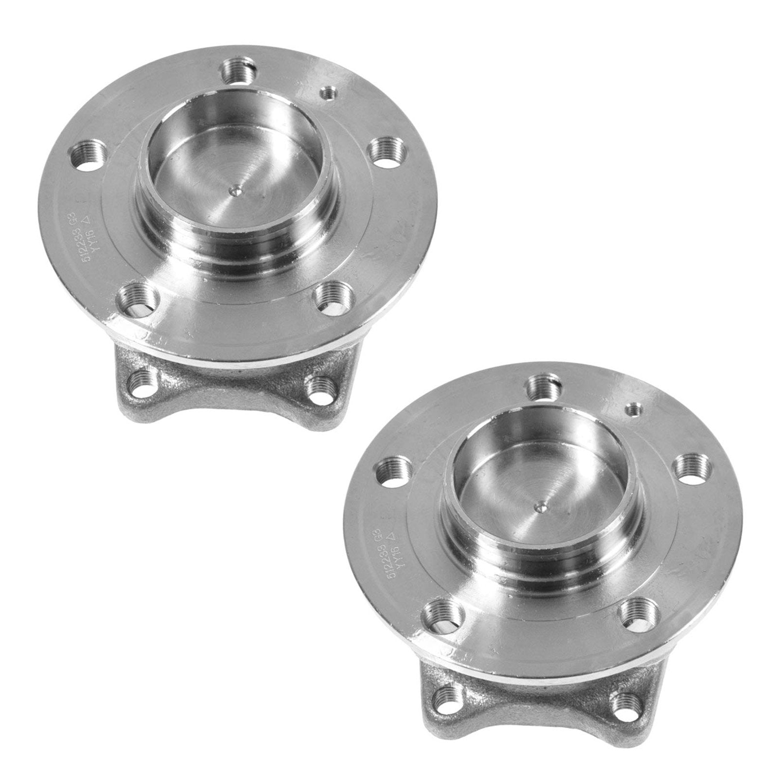 Trq Rear Wheel Hub Bearings Assembly Set Compatible With 2001-2009 Volvo S60 1999-2006 S80 2001-2007 V70
