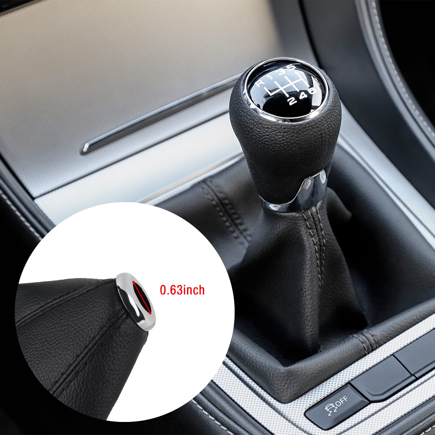 Dustproof Car Shift Knob Cover, Protects Gear Shift Knob & Decorate Car Interior,Universal Gear Shift Cover For Most Manual Tran