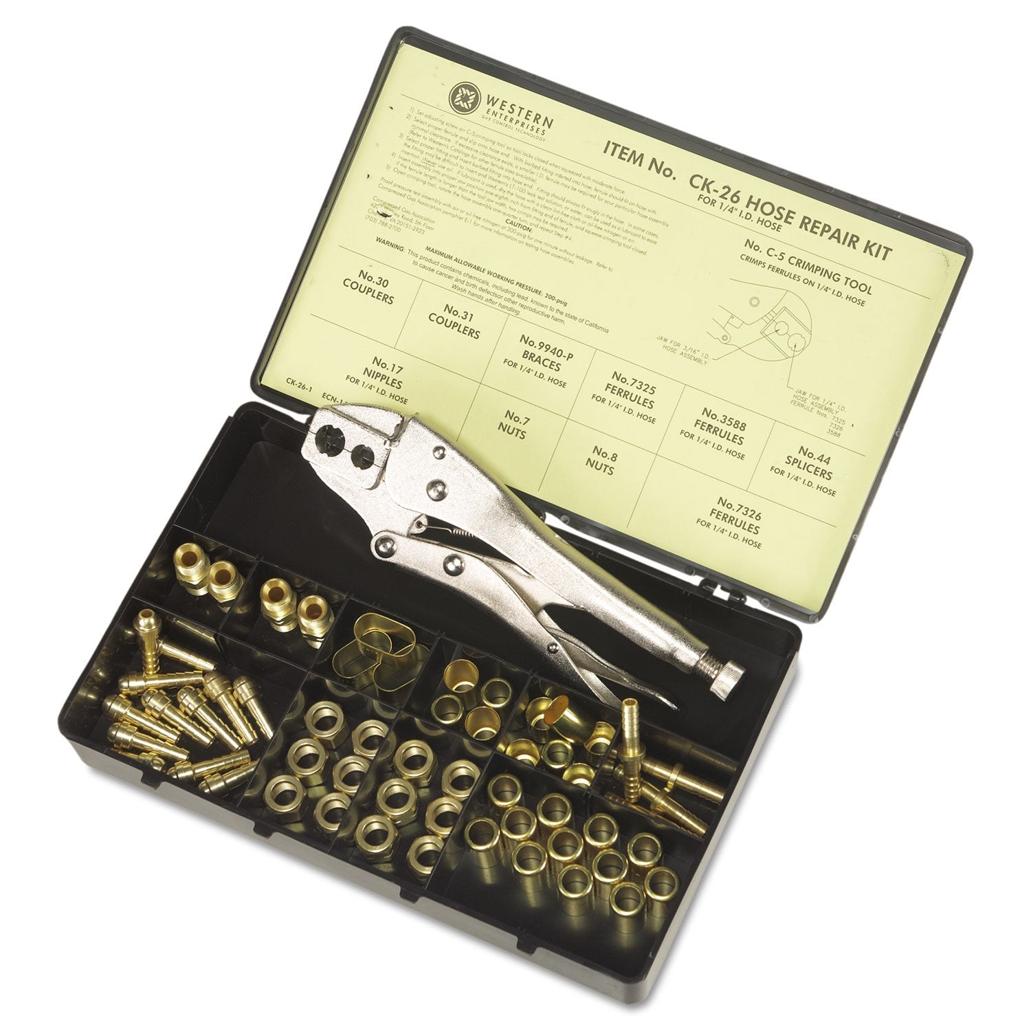 Western Enterprises, Ck-26, B Size X 1/4'' I.D. Hoserepair Kit
