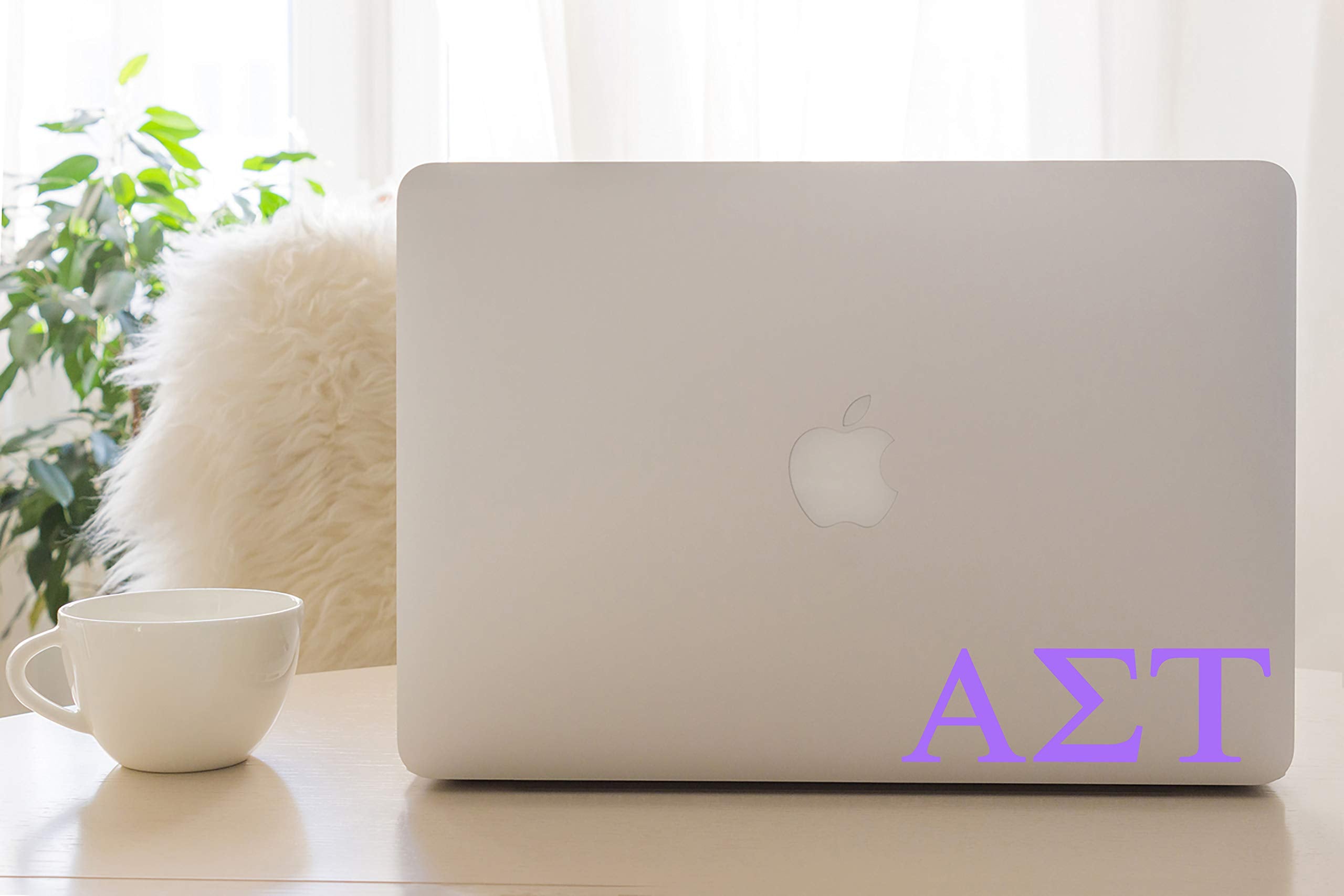 Pro-Graphx Alpha Sigma Tau Greek Sorority Sticker Decal, 2.5 Inches Tall, Lilac