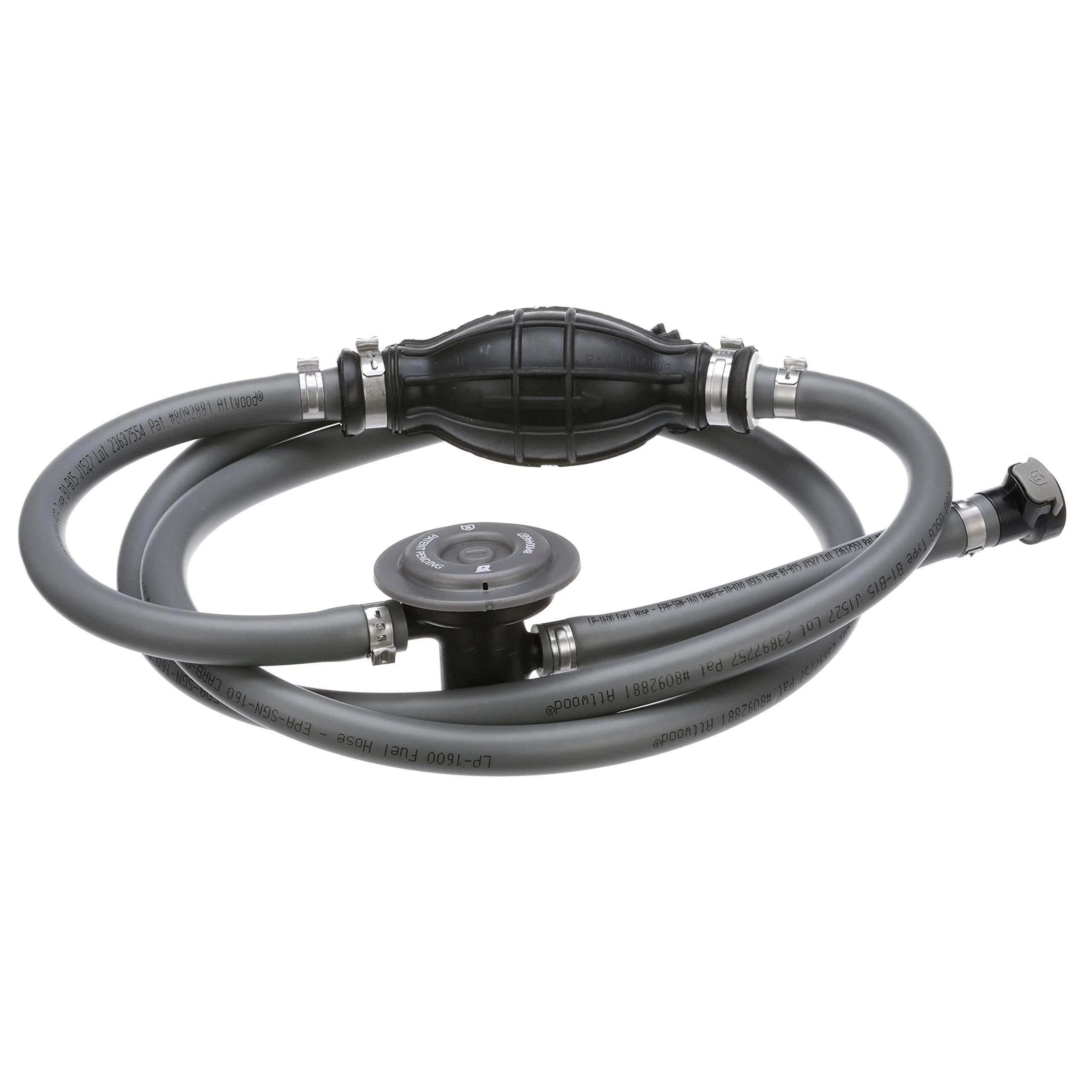 Attwood 93806Musd7 Mercury Fuel Line Kit, 6 Feet Long, 3/8-Inch Diameter, Multi-Layer Low-Permeation Primer Bulb
