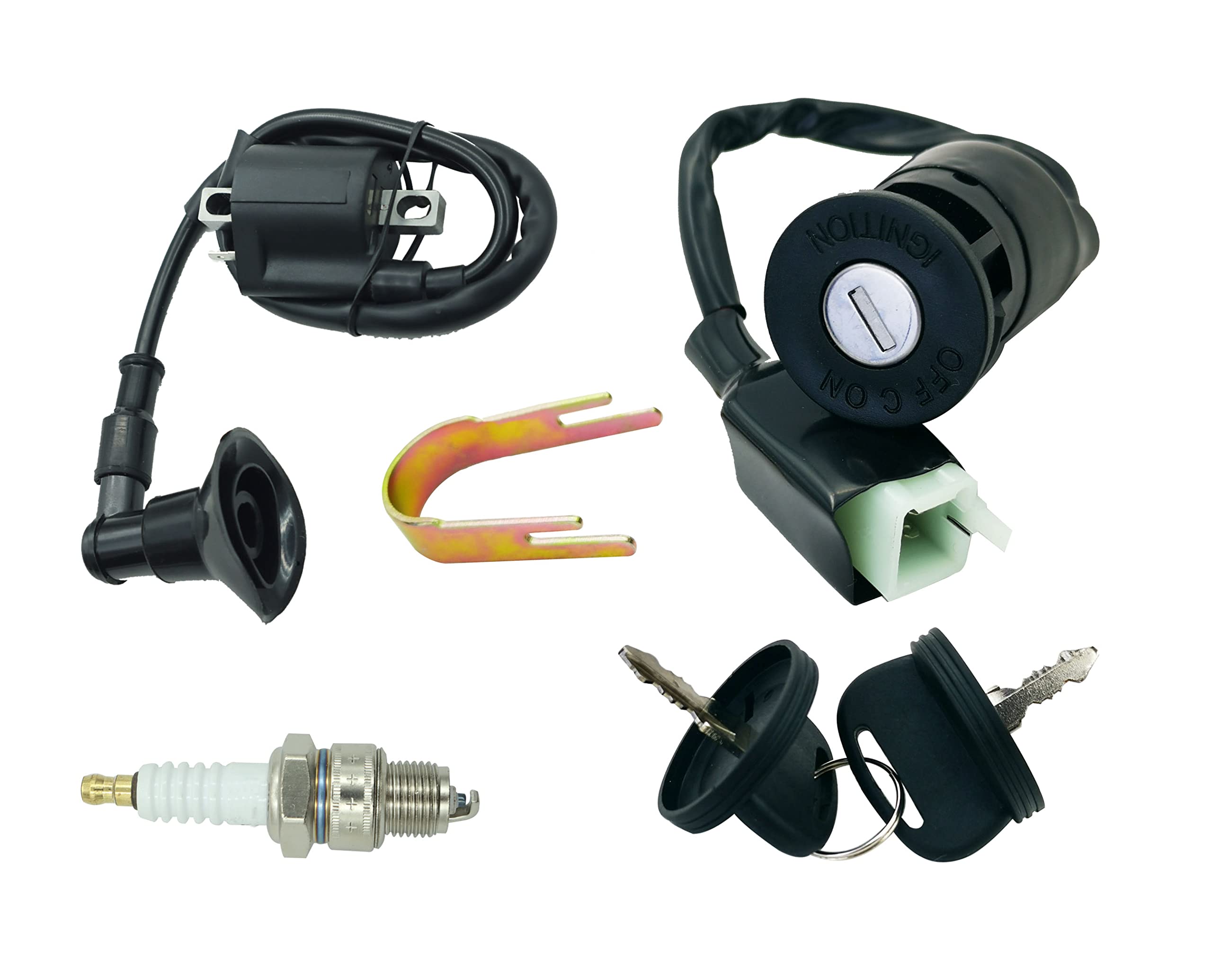 DABAZUALY Ignition Key Switch for Polaris Sportsman 90, Outlaw, Scrambler, Predator 50/90, Black, Model 0453417