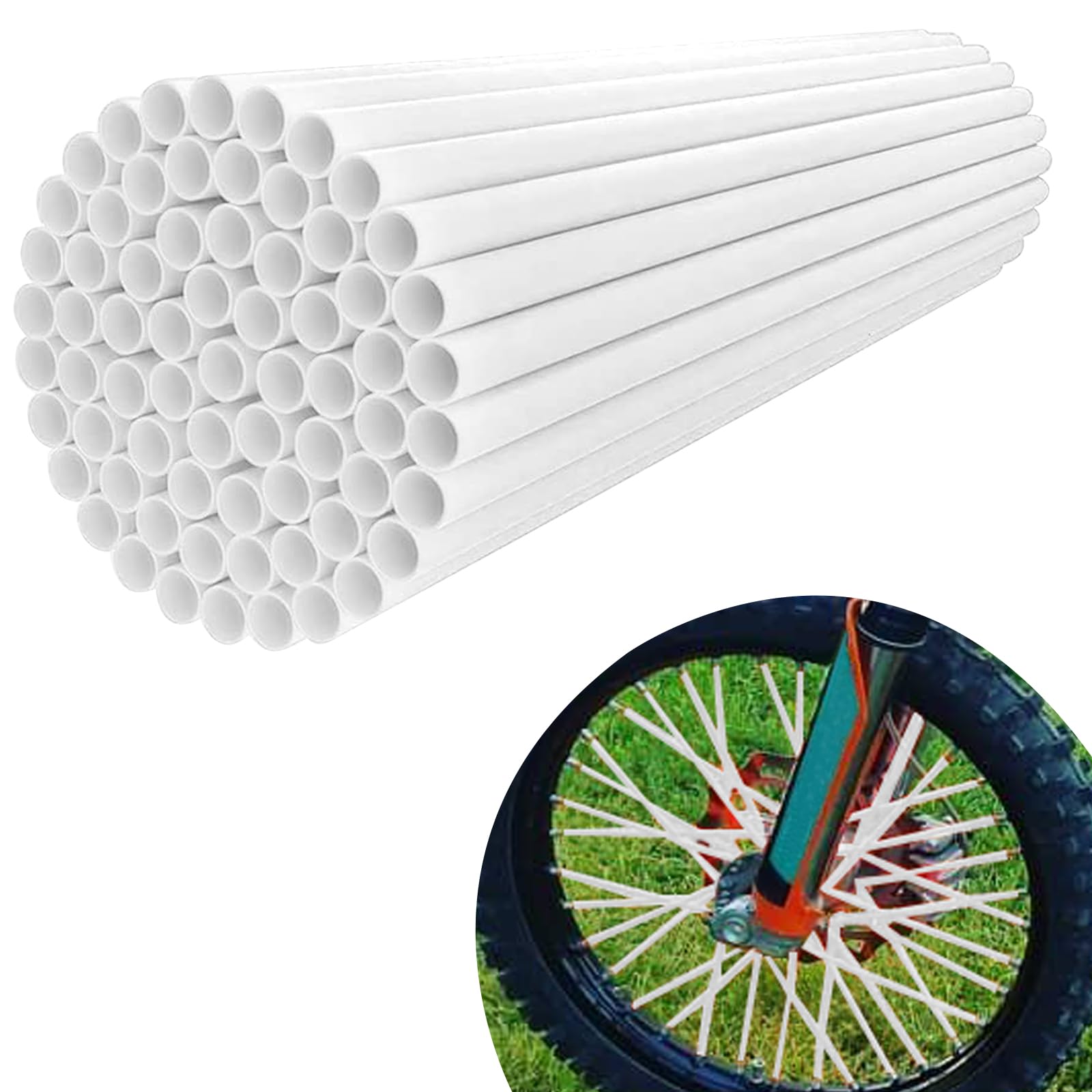 Jfg Racing Bike Spoke Covers,Universal 72Pcs Dirt Bike Spoke Skins Wheel Wraps For 8''-21'' Rims For Dirt Pit Bike Motorcycle Bi