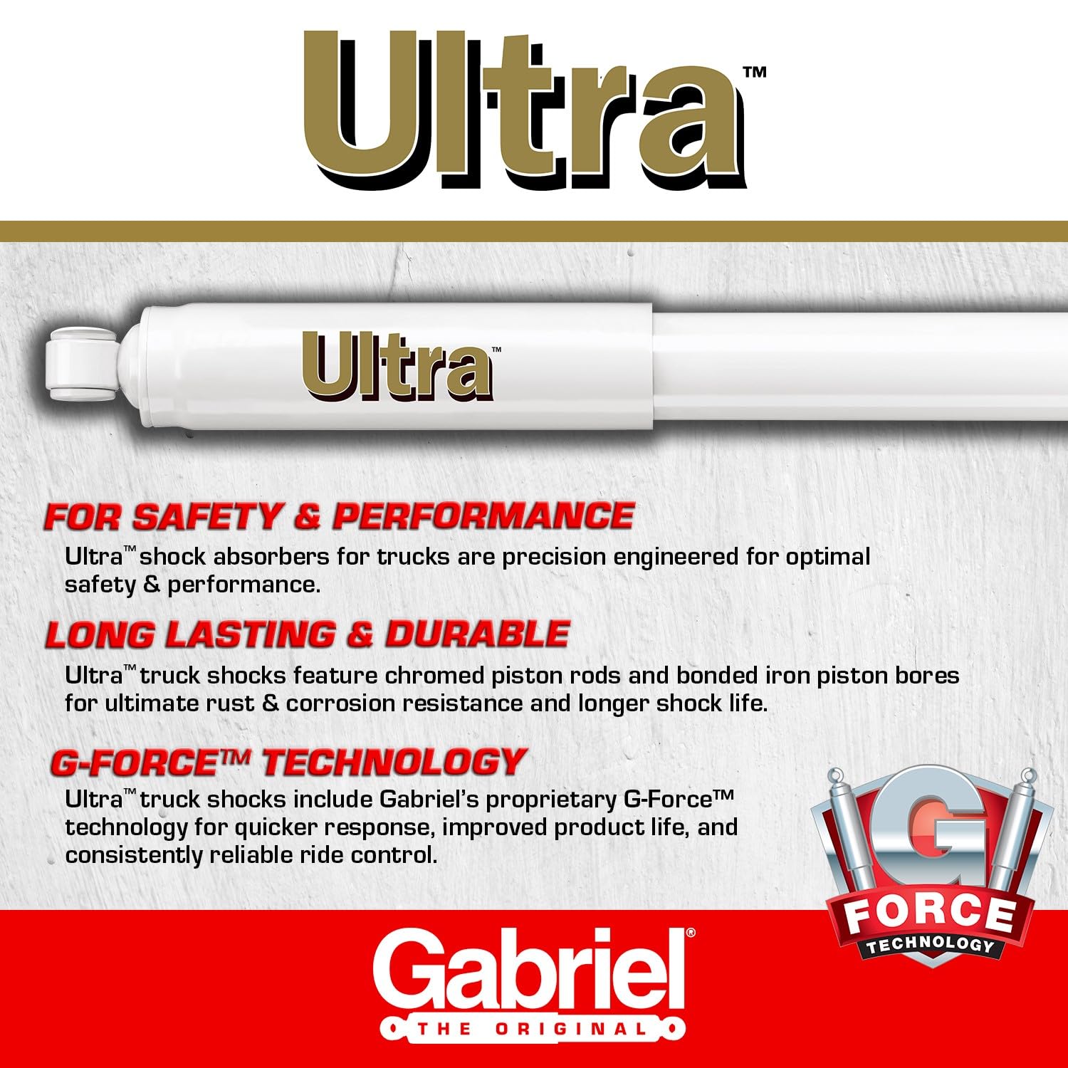 Gabriel G64005 Ultra Truck Shock Absorbers (1 Pack)