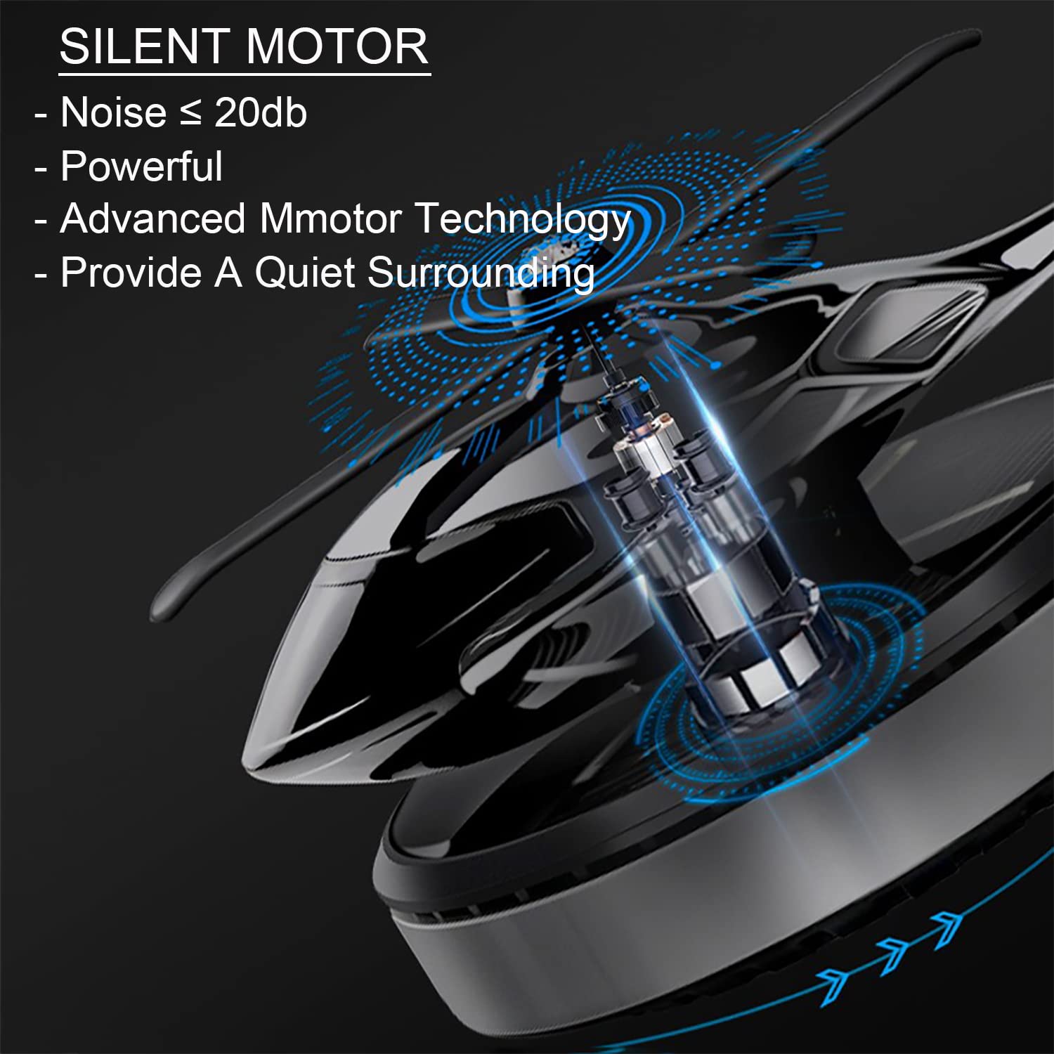 Niceada Car Air Freshener, Helicopter Solar Energy Rotating Aromatherapy Aviation Al Alloy Diffuser, Interior Decoration Accesso