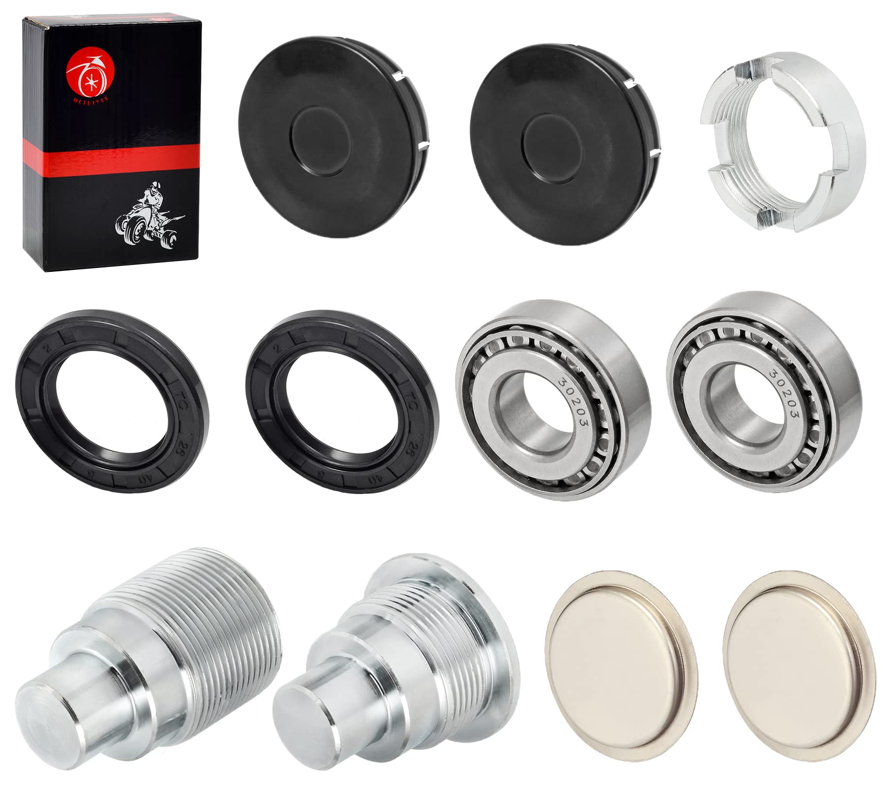 Swingarm Bearing Seal Bolt LOCK NUT & CAP Rebuild Kit For HONDA Recon 250 TRX250X TRX250EX TRX 250TE/TM Rancher 350 400 Fourtrax