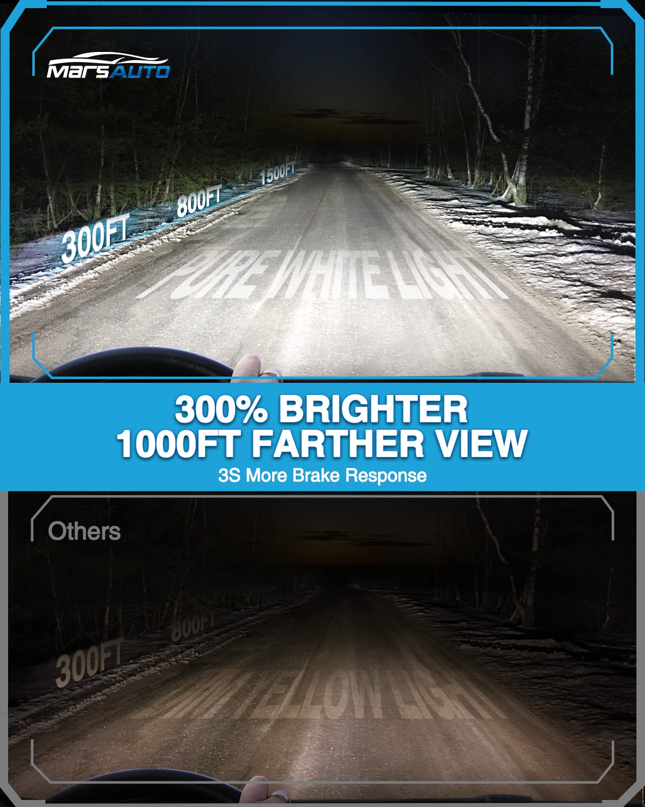 Marsauto D3S Hid Bulbs, 35W Super Bright Xenon, 5000K Comfort Daylight Hid Bulb(Not Halogen/Led Bulb), 5 Minutes Installation, L