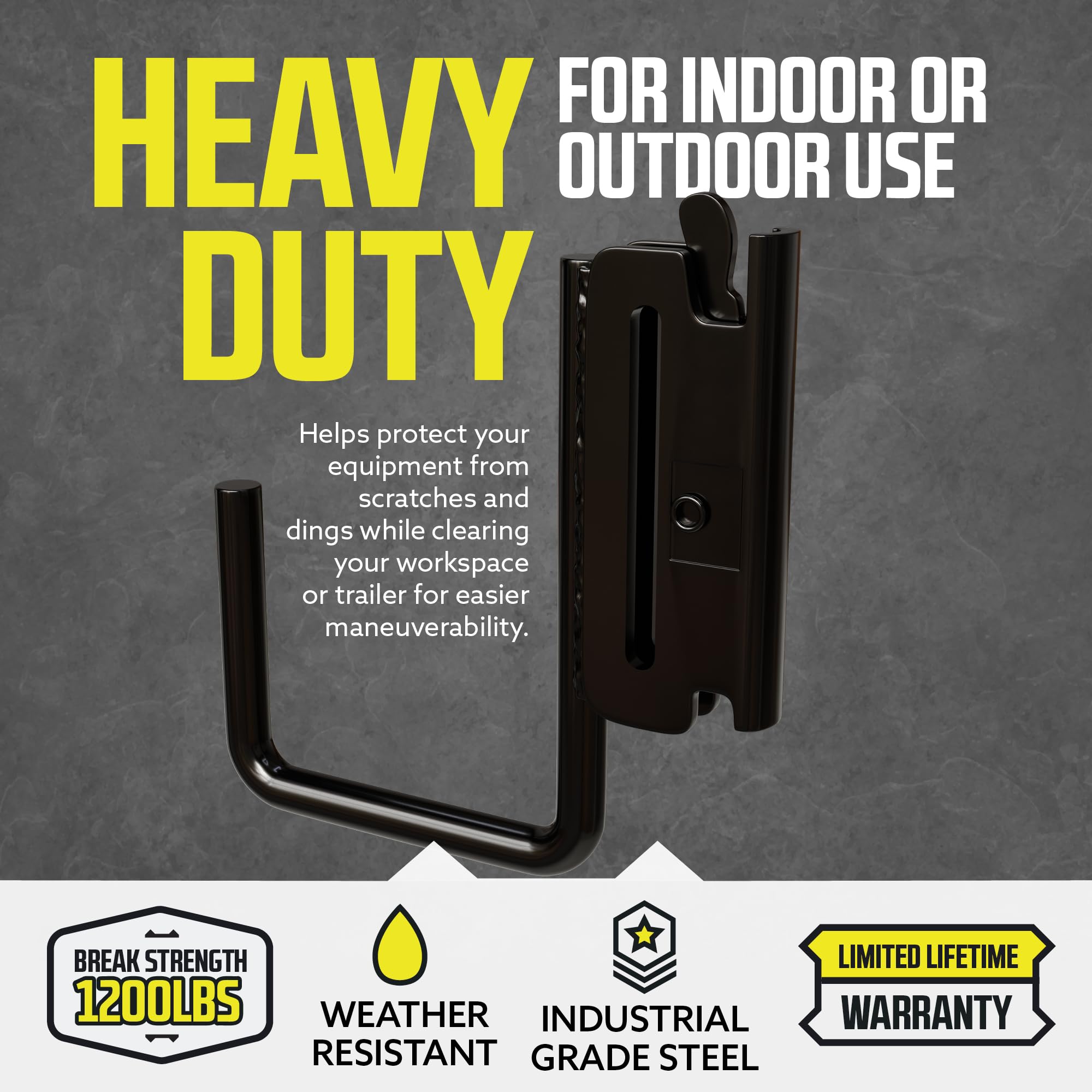 Dc Cargo - E Track J Hooks (2'' - 4 Pack) - Vertical E Track Accessories - Hanging Hooks For Your Etrack Rail System - Use In En