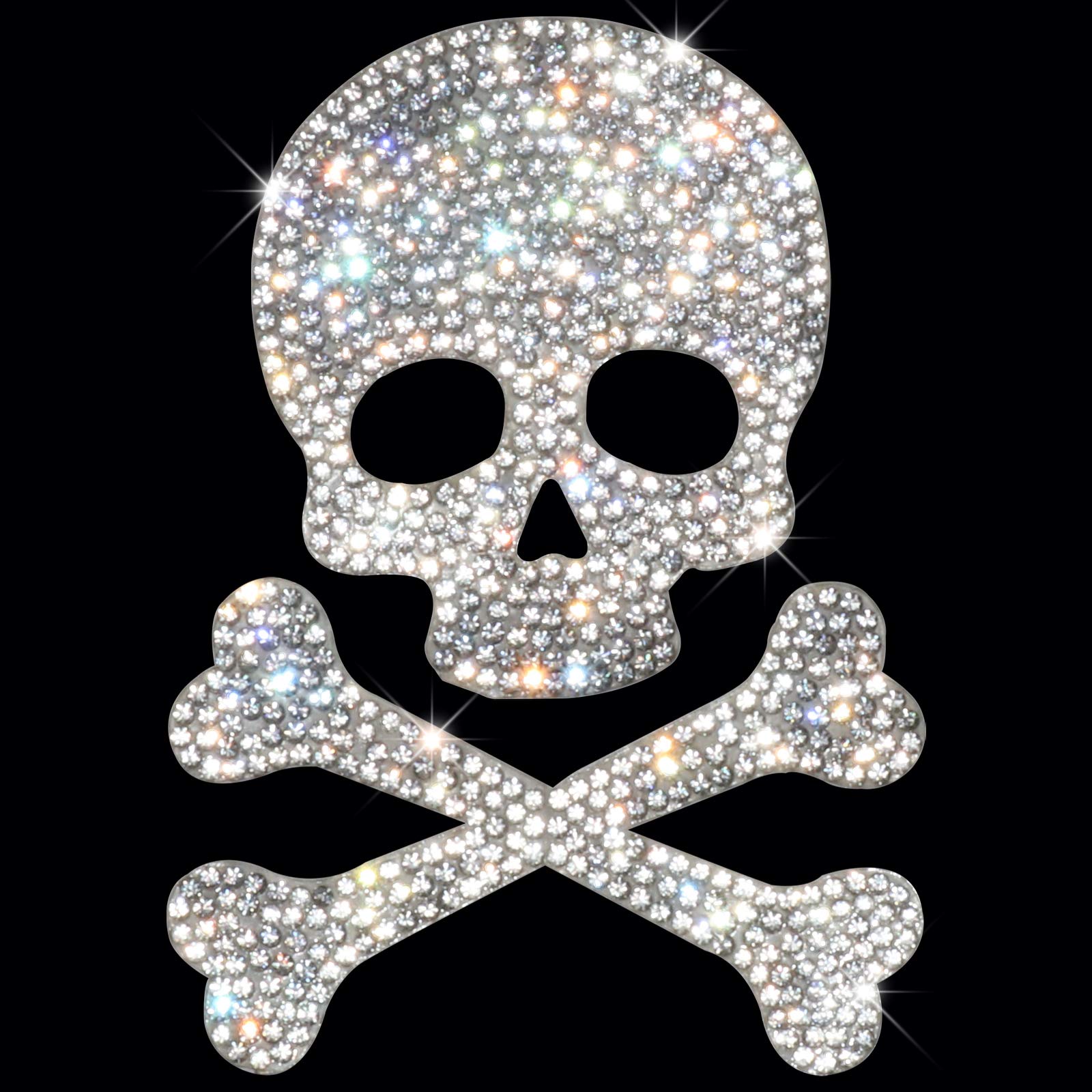 Hungmieh Car Decals For Women, Bling Rhinestone Skull Stickers And Decals With Self-Adhesive Backing For Car Interior&Exterior W