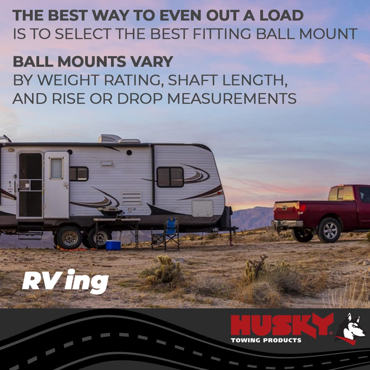 Husky Towing 2.5 Hollow Bm, Cl V, 9.5 L, 2.5 D