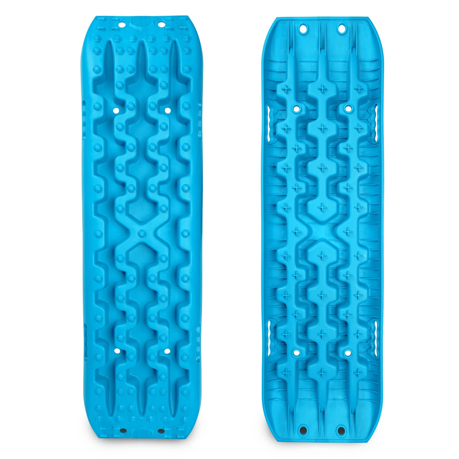 X-BULL Recovery Traction Tracks for 4WD, Cyan Blue, Plastic, Includes Bag & Hardware, Ideal for Sand, Mud & Snow