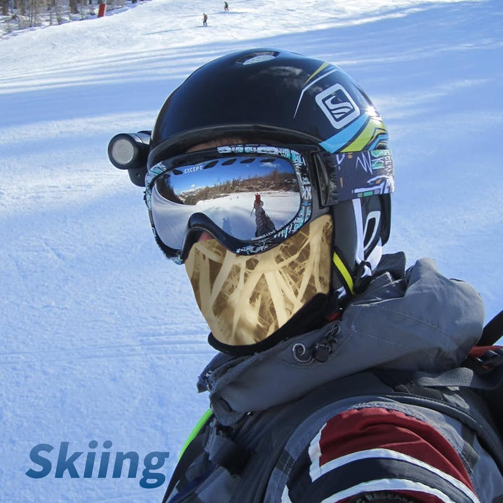 Yeslife Khaki Ski Mask, Balaclava Face Mask For Men And Women, Skiing, Snowboarding, Motorcycle, Uv Protection & Wind Protection
