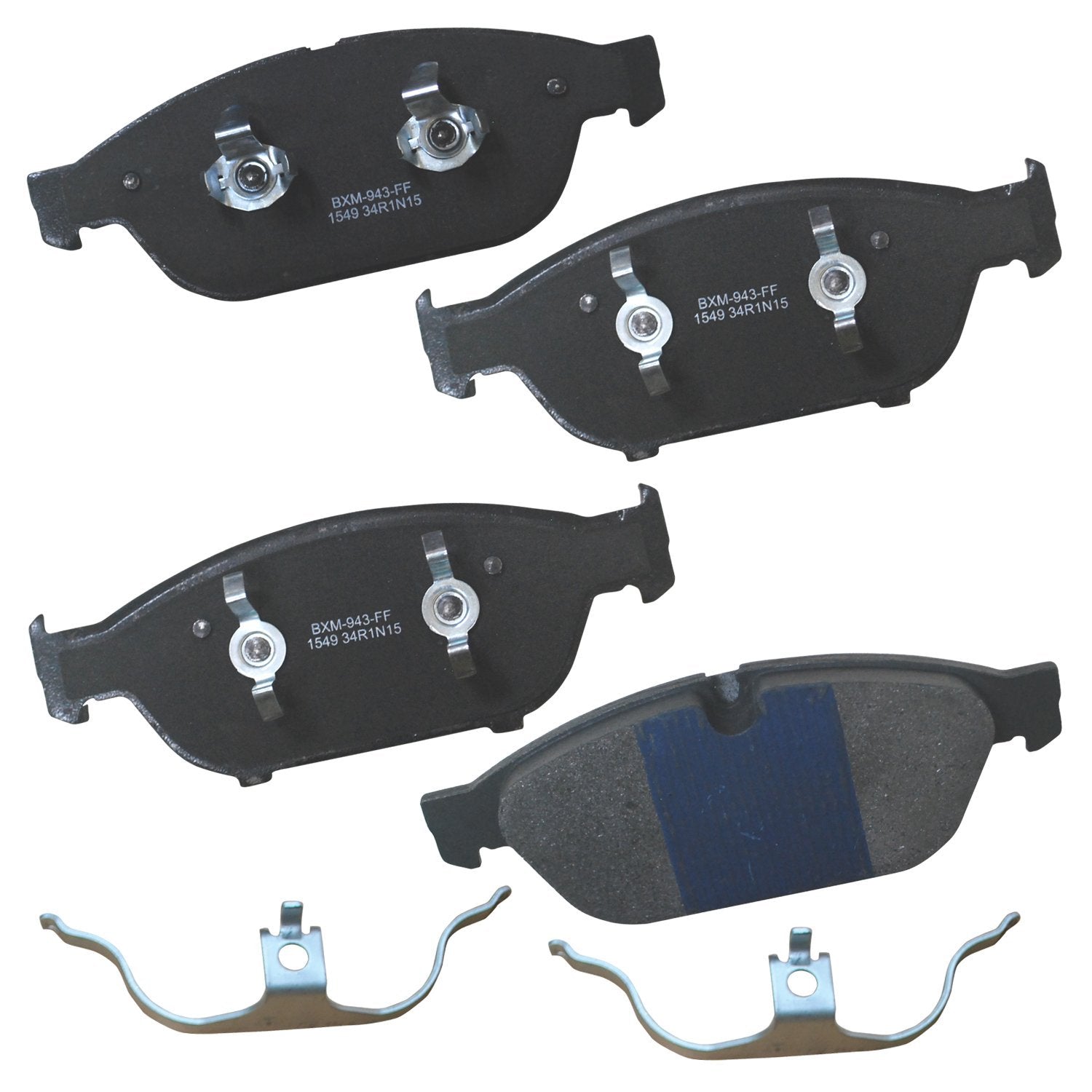 Bendix Premium Sbm1549 Semi-Metallic Front Brake Pads For Audi A6 2018-2016, A6 Quattro 2018-2012, A7 2017-2016, A7 Quattro 2018