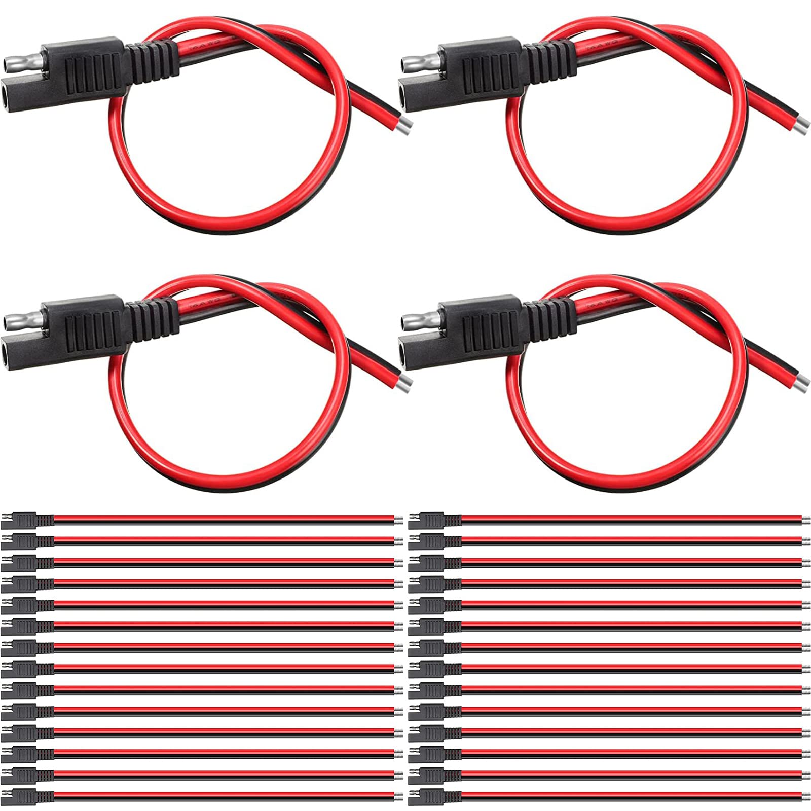14 AWG Connectors Cable Compatible with SAE 30cm 2 Pin Single Plug Disconnect Power Automotive Extension Cable for Motorcycles C