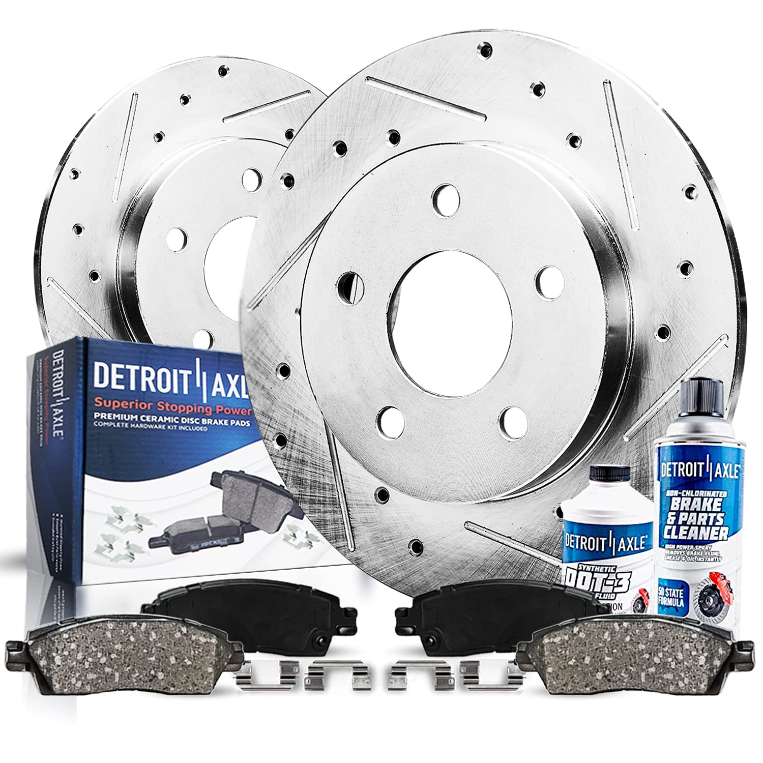 Detroit Axle - Rear Brake Kit for 2011-2016 Elantra, 13-14 Elantra Coupe, 12-16 Hyundai Veloster, 14-18 Kia Forte Forte5, 14-16 