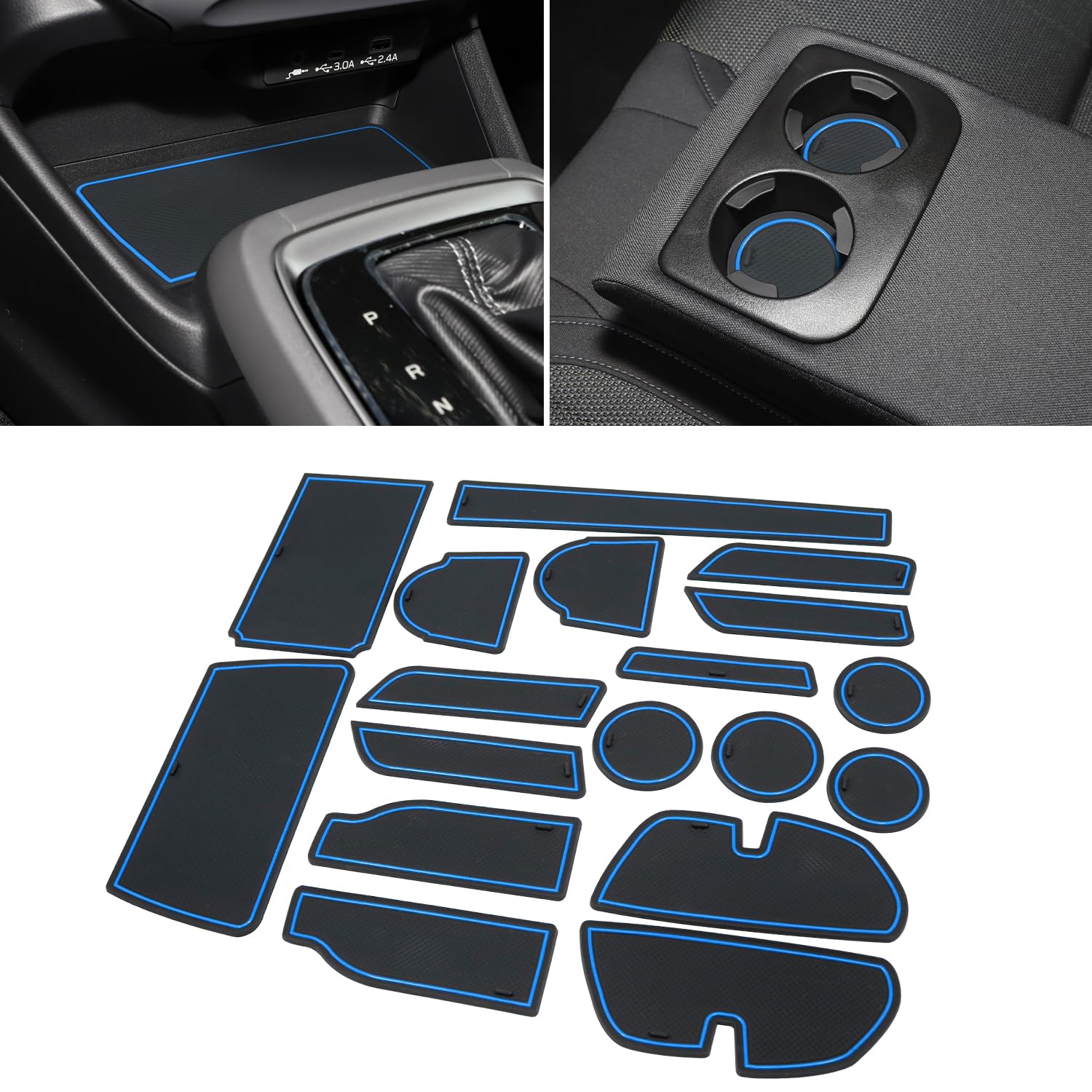 Center Console Liner for Subaru Crosstrek Accessories 2024 2025 Impreza Accessories, for Crosstrek Cup Holder Mat Non-Slip Anti 
