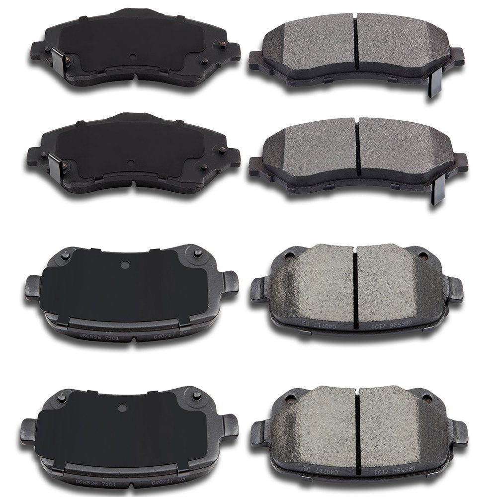 Cciyu D1327 D1326 Front Rear Ceramic Brake Pads Kits 8Pcs For 08-12 For Chrysler Town & Country,08-12 For Dodge Grand Caravan,09