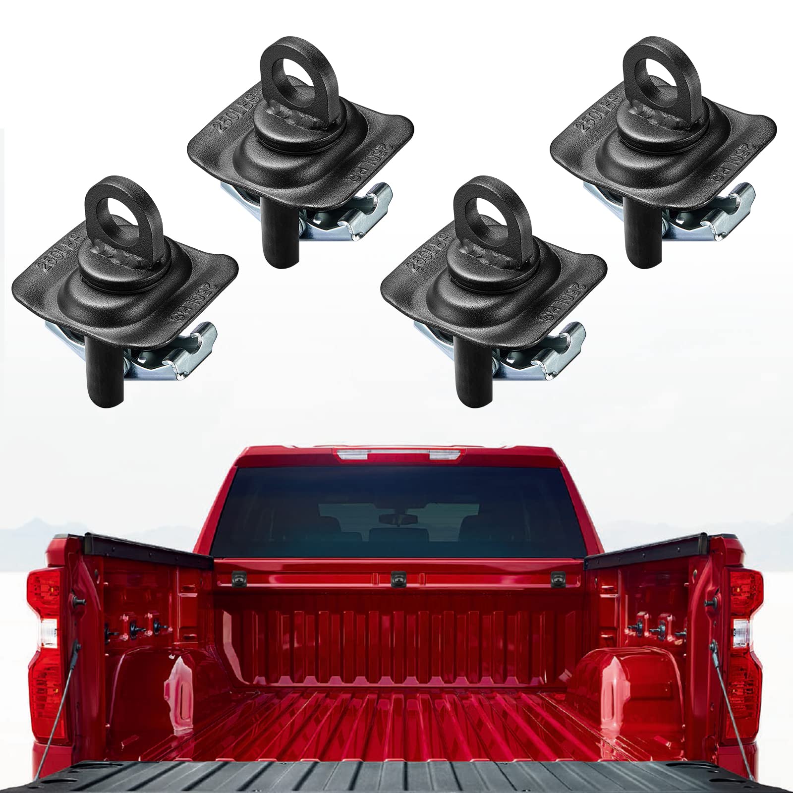 Speedwow Truck Bed Tie Down Anchors 4 Pcs, Truck Bed Hooks Compatible With Silverado; Compatible With Gmc Sierra 2014-2022; Comp