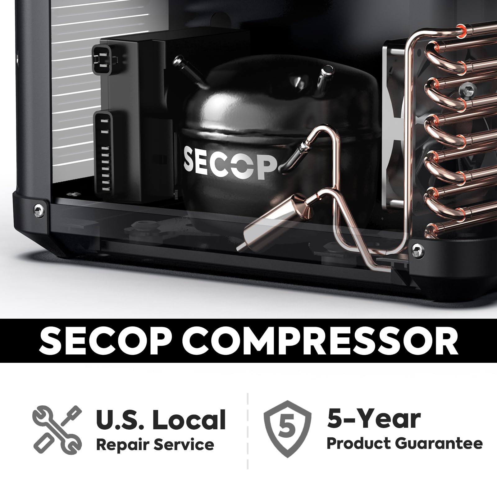 Iceco Vl75 Prod 12V Refrigerator, Portable Freezer Fridge With Ac/Dc, 75L Dual Zone Car Fridge Powered By Secop, 0? To 50?, Elec
