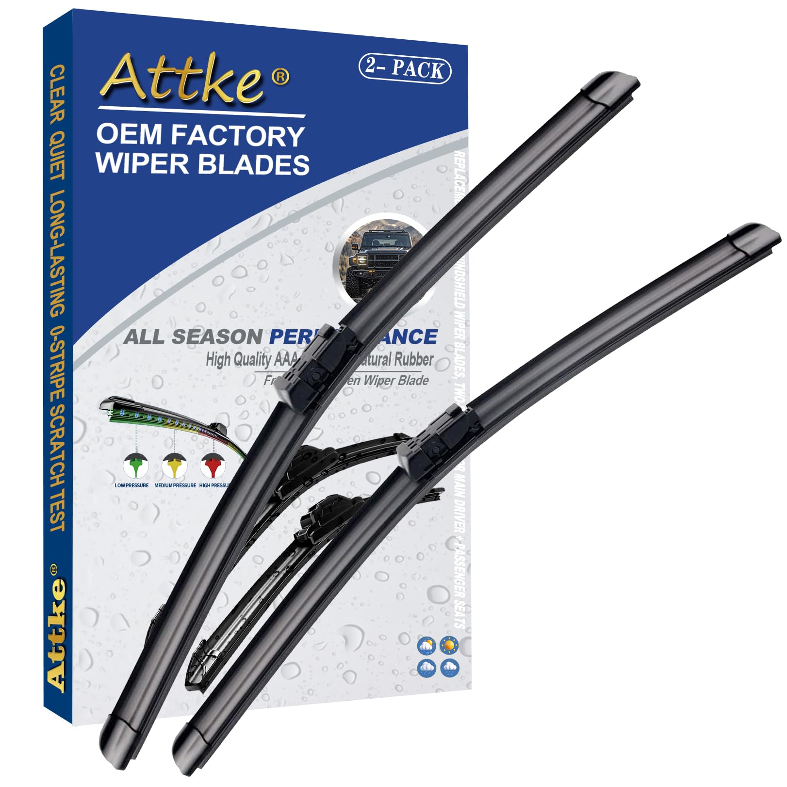 2 Wipers Front Windscreen Wiper Blades 24'' + 24'' For Mercedes-Benz E250/350/450/500/Cls400/500/2014-2016 Oe Original Quality (