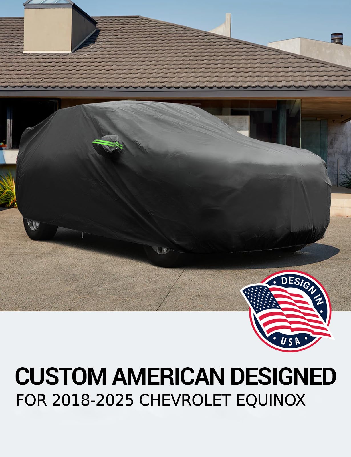 Proadsy 2025 Upgrade 6 Layers Full Car Cover Custom Fit For Chevrolet Chevy Equinox 2018-2024 2025 Windproof All Weather Waterpr