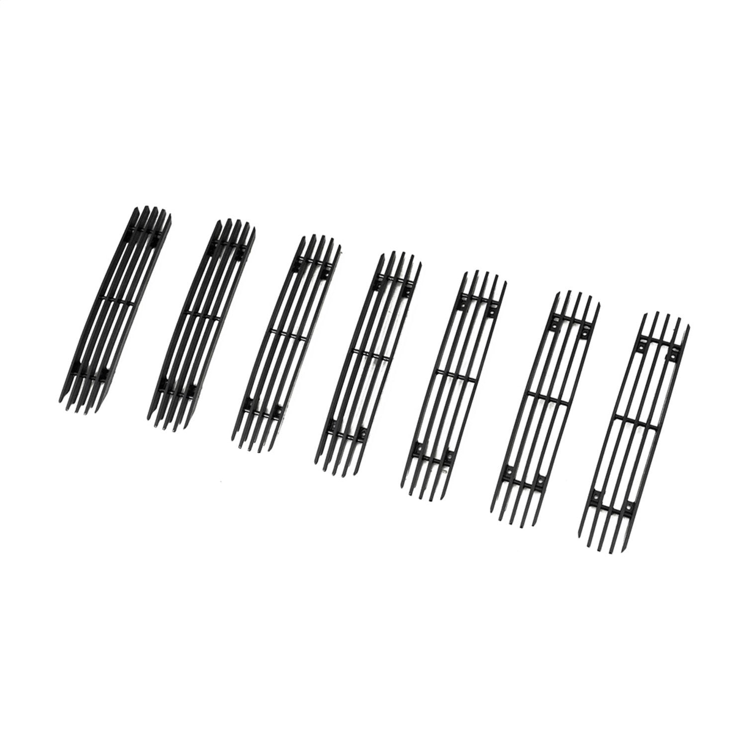 Paramount Automotive Automotive 30-0105B Black Vertical Overlay Billet Grille, 7 Piece (Jeep Wrangler Jk)