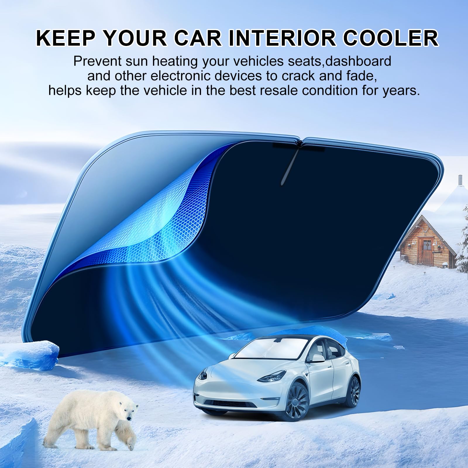 T Tgbros Windshield Sun Shade Custom Fit For 2021-2023 2024 Nissan Rogue Accessories Foldable Sun Shield Reflective Polyester Su