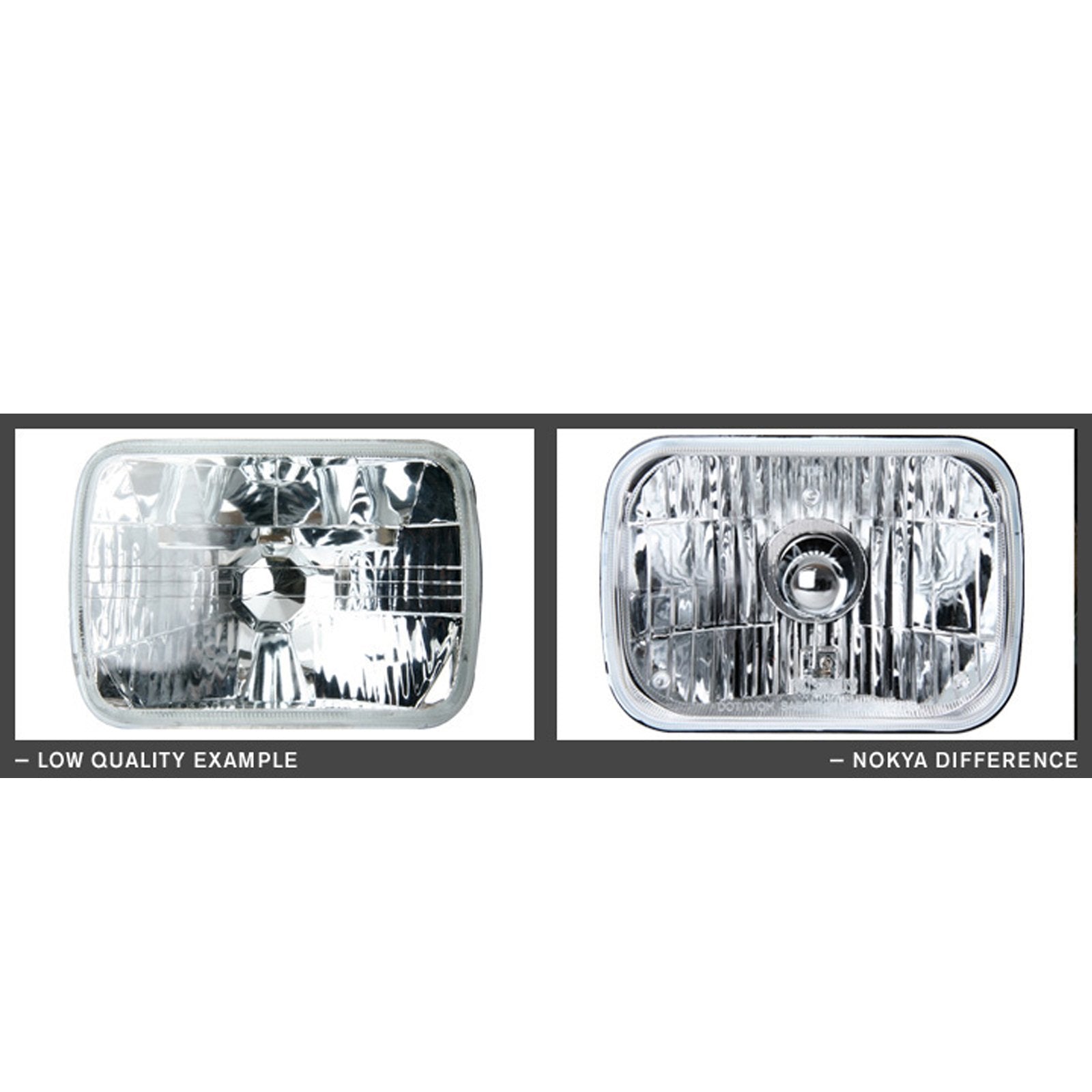 Nokya Nok2214S Nokya H4 (9003/Hb2) Sealed Beam Conversion 5 3/4'' Round Clear Multi Re