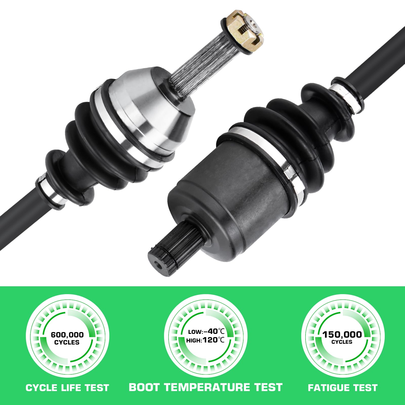 Youxmoto Front Left/Right CV Axle Fit for Polaris Ranger Midsize 500 570 (Crew EPS)/ EV/ETX 2015 2016 2017 2018 2019 2020 2021 2