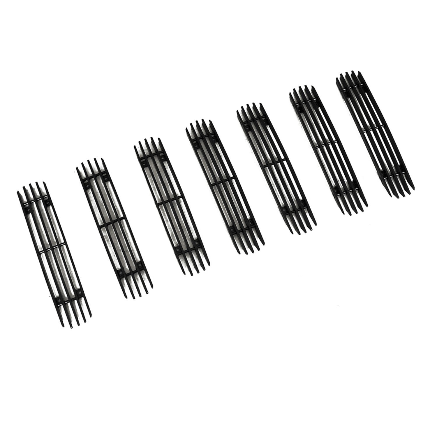 Paramount Automotive Automotive 30-0105B Black Vertical Overlay Billet Grille, 7 Piece (Jeep Wrangler Jk)