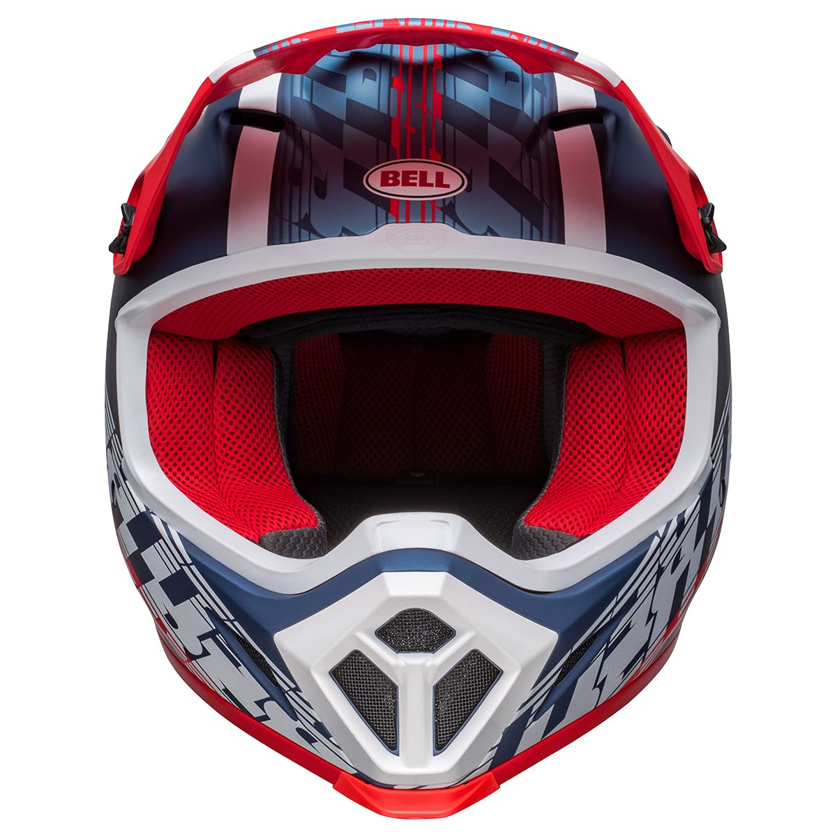 Bell Mx-9 Mips Dirt Helmet (Offset Matte Metallic Blue/White - X-Large)
