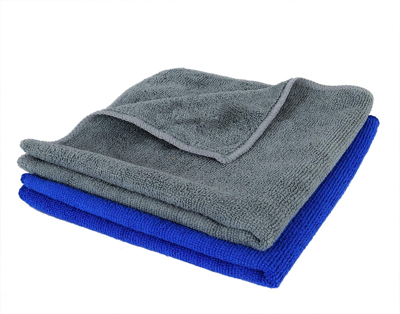 Bunde Enterprises Microfiber Car Cleaning Cloth Extra Thick Double Sided 450 GSM (4040) Microfiber Cloth for Car and Bike |Pack 