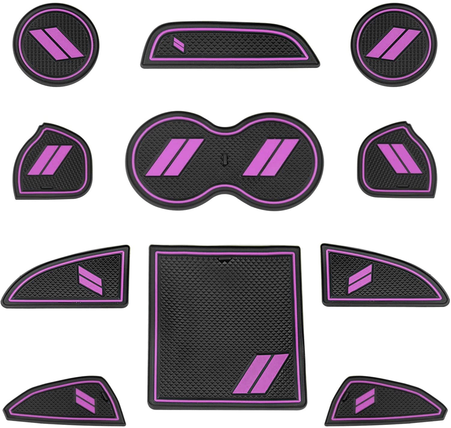 Custom Fit For 2015-2020 Dodge Challenger Cup Holder Insert & Center Console Shifter Liner Trim Mats, Dodge Challenger Interior